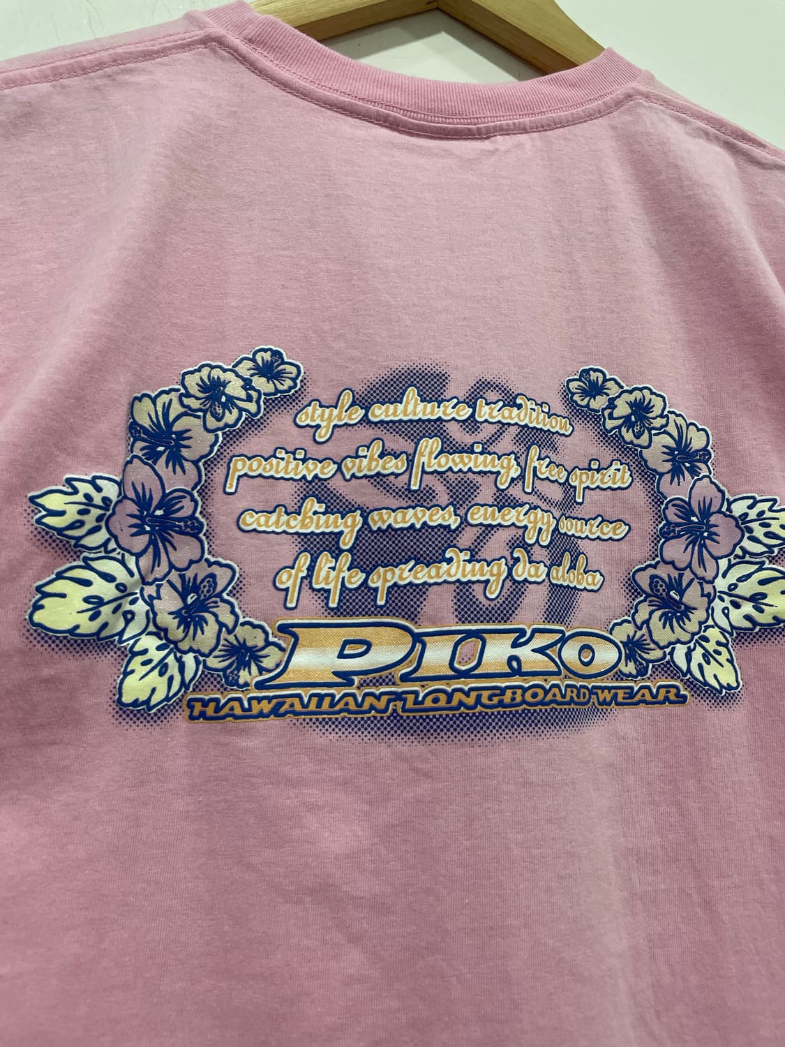 (데드스탁)Piko 피코 롱 보드웨어 글리터 플라워 슬림핏 반팔티셔츠 상품이미지8