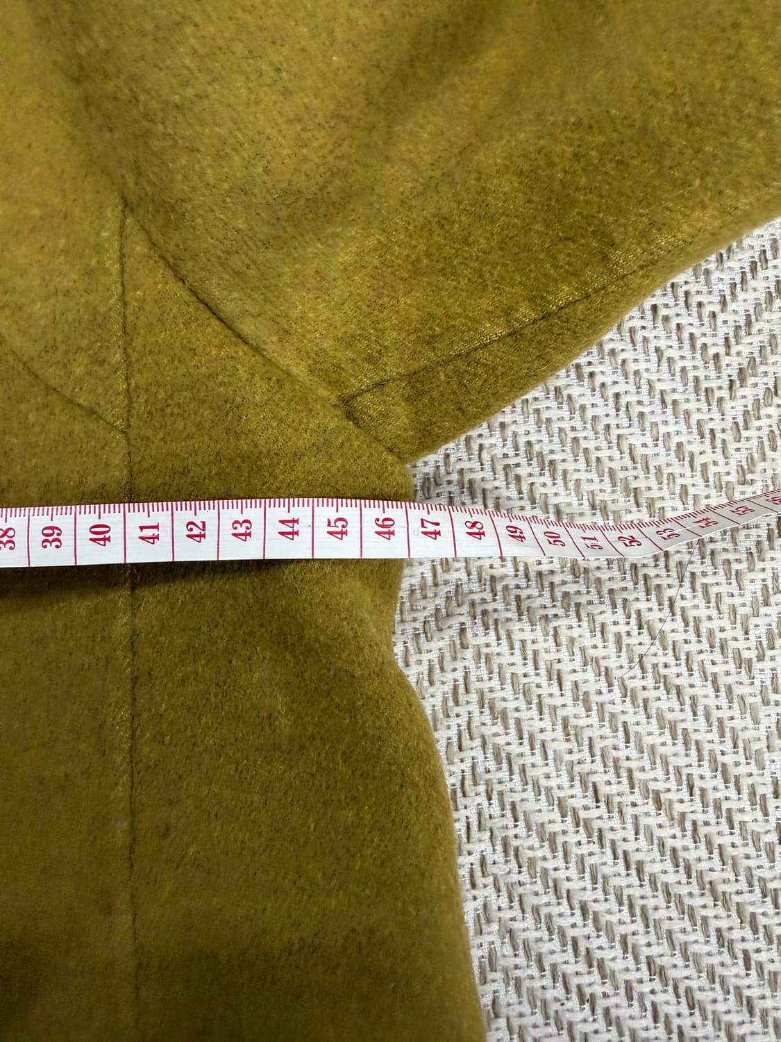 정품) SJ SJ 한섬 올리브색 모직 코트 55-66 상품이미지7