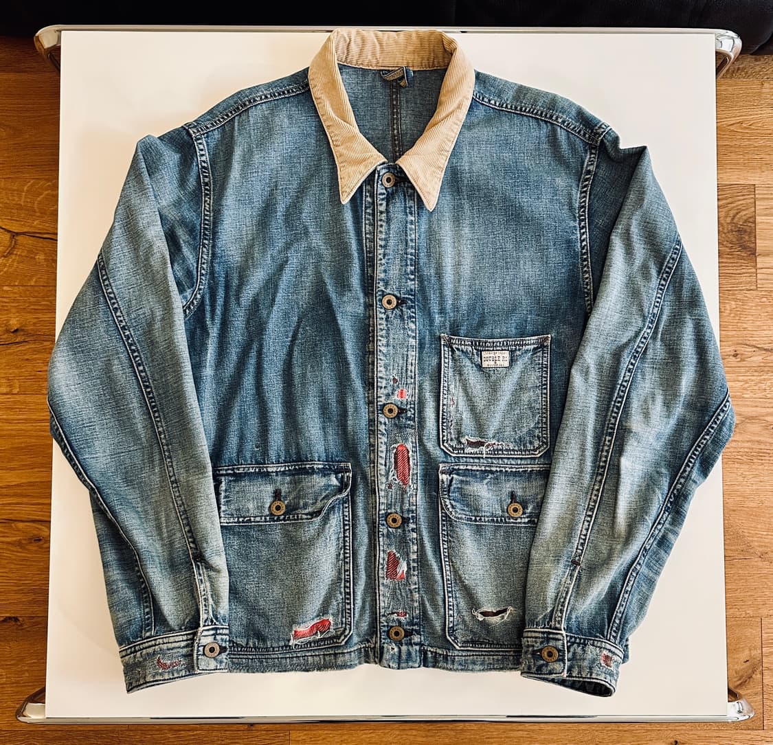 RRL 더블알엘 23FW 리페어드 캠튼 데님 워크 자켓 L사이즈 신품급 상품이미지6