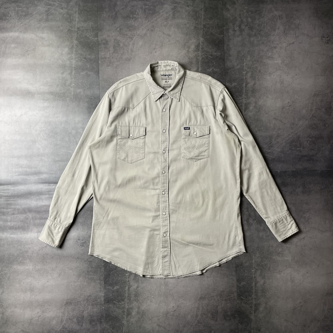 WRANGLER 랭글러 빈티지 베이지 웨스턴 코튼셔츠 A00398 상품이미지1