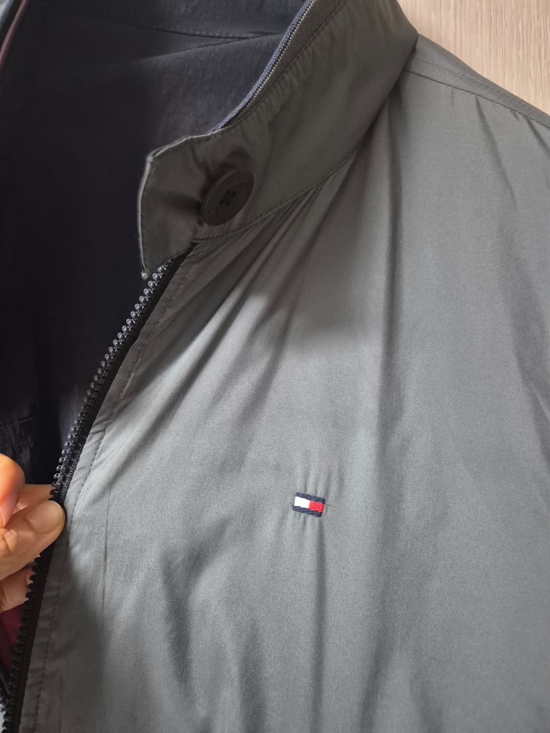 (20년) 타미 힐피거 봄버 자켓 라지 블루종 리버시블 해링턴 상품이미지5