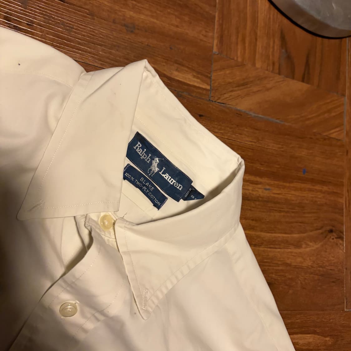 POLO RALPH LAUREN BLAKE 2PLY WHITE SHIRT 상품이미지4
