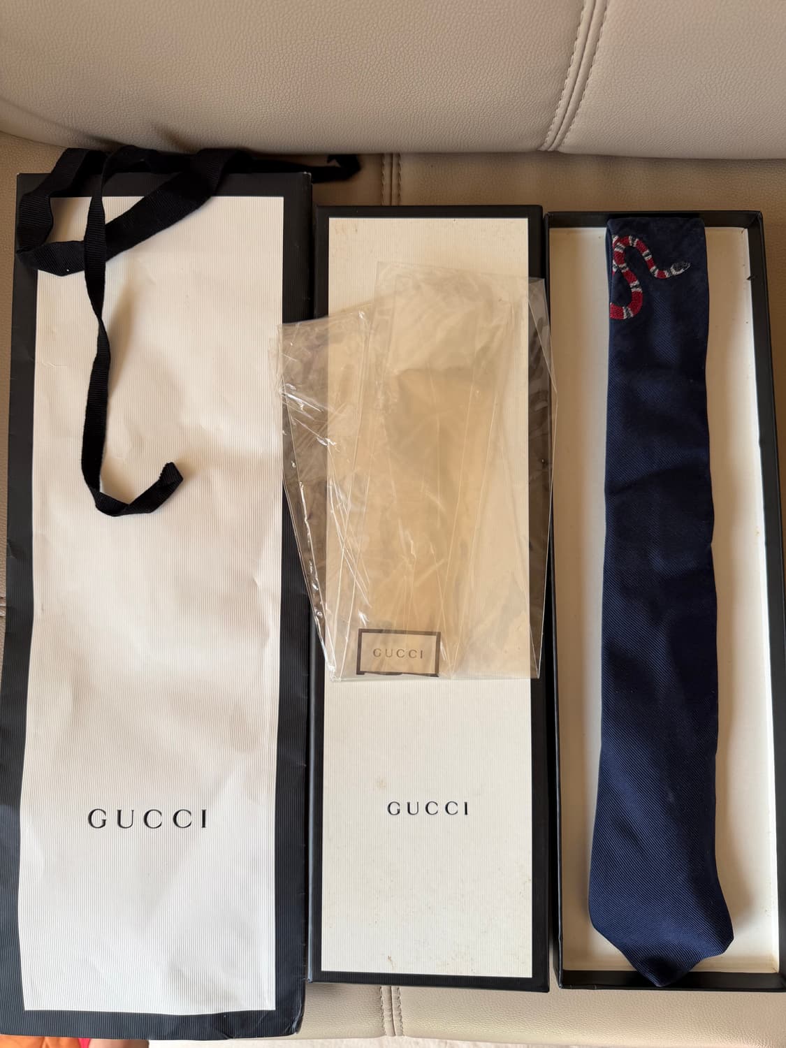 [F] 구찌 스네이크 넥타이 상품이미지1