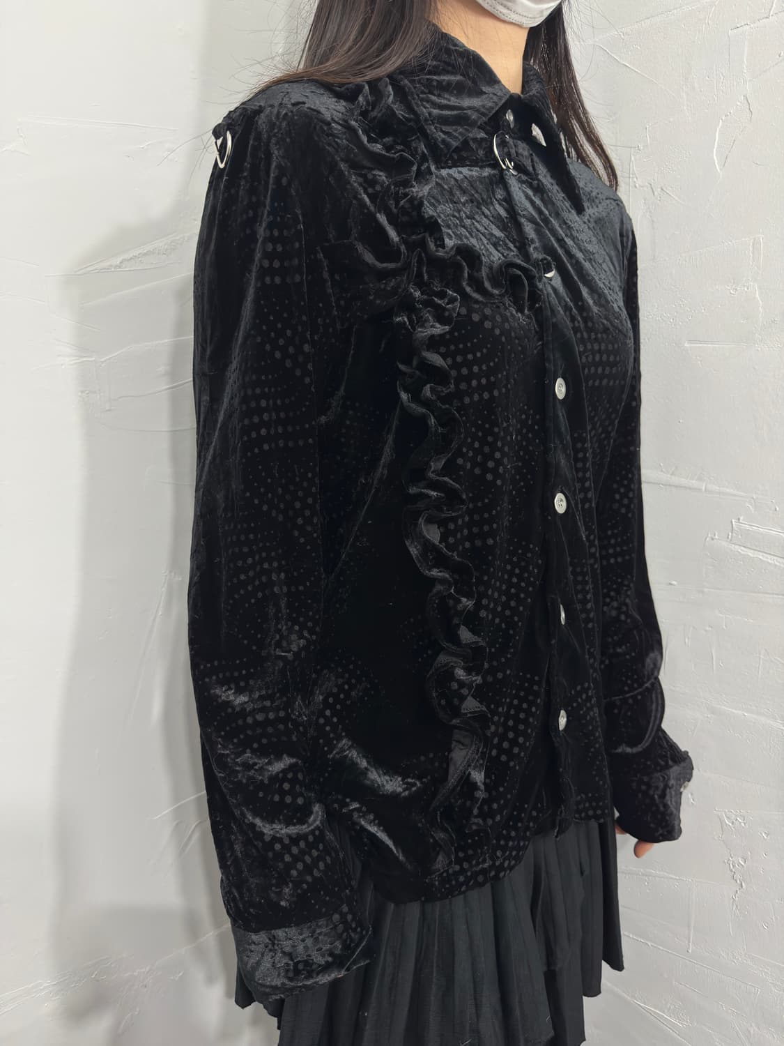 no future velvet frill shirt 상품이미지5