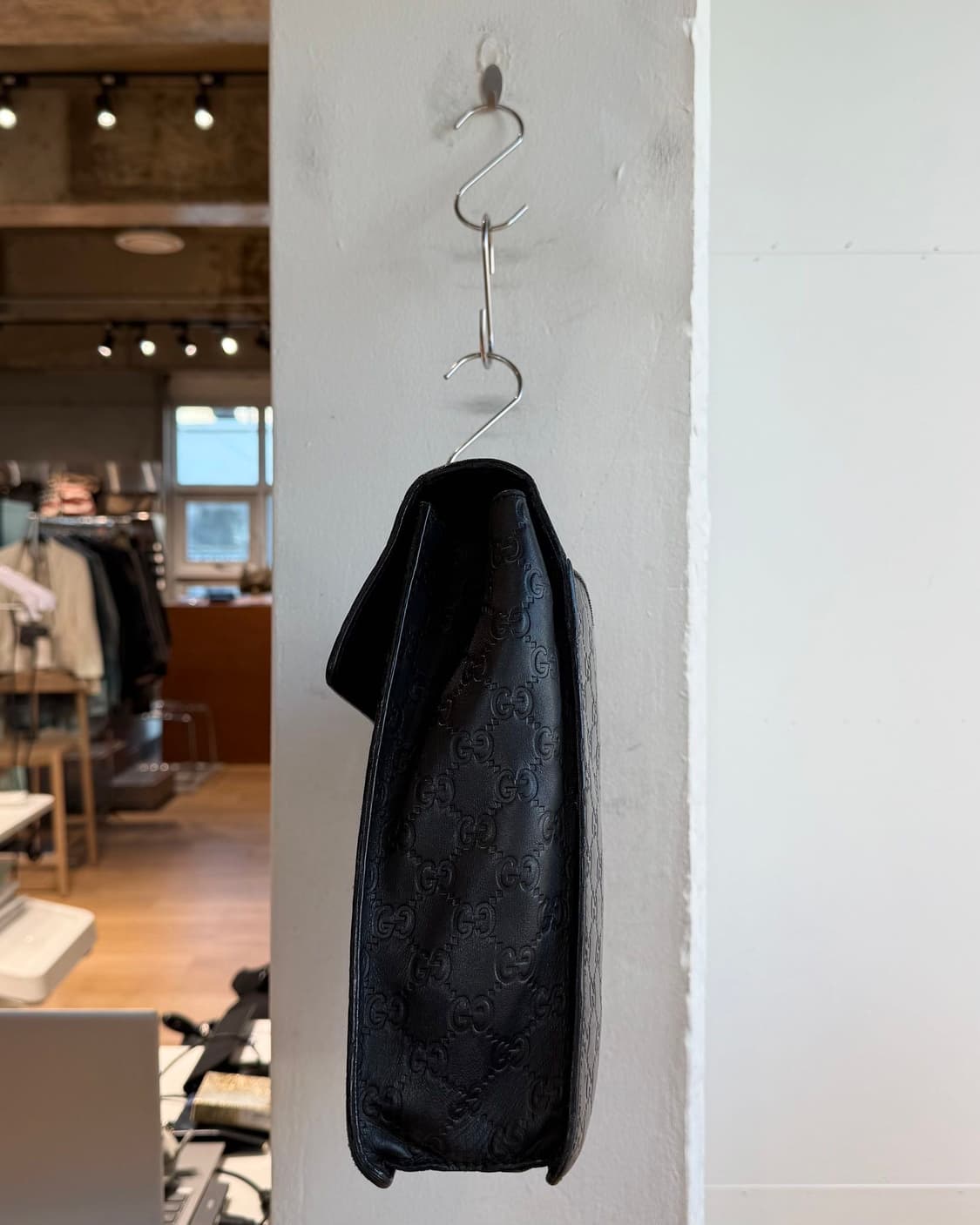 구찌 블랙 GG 시마 브리프케이스 상품이미지4