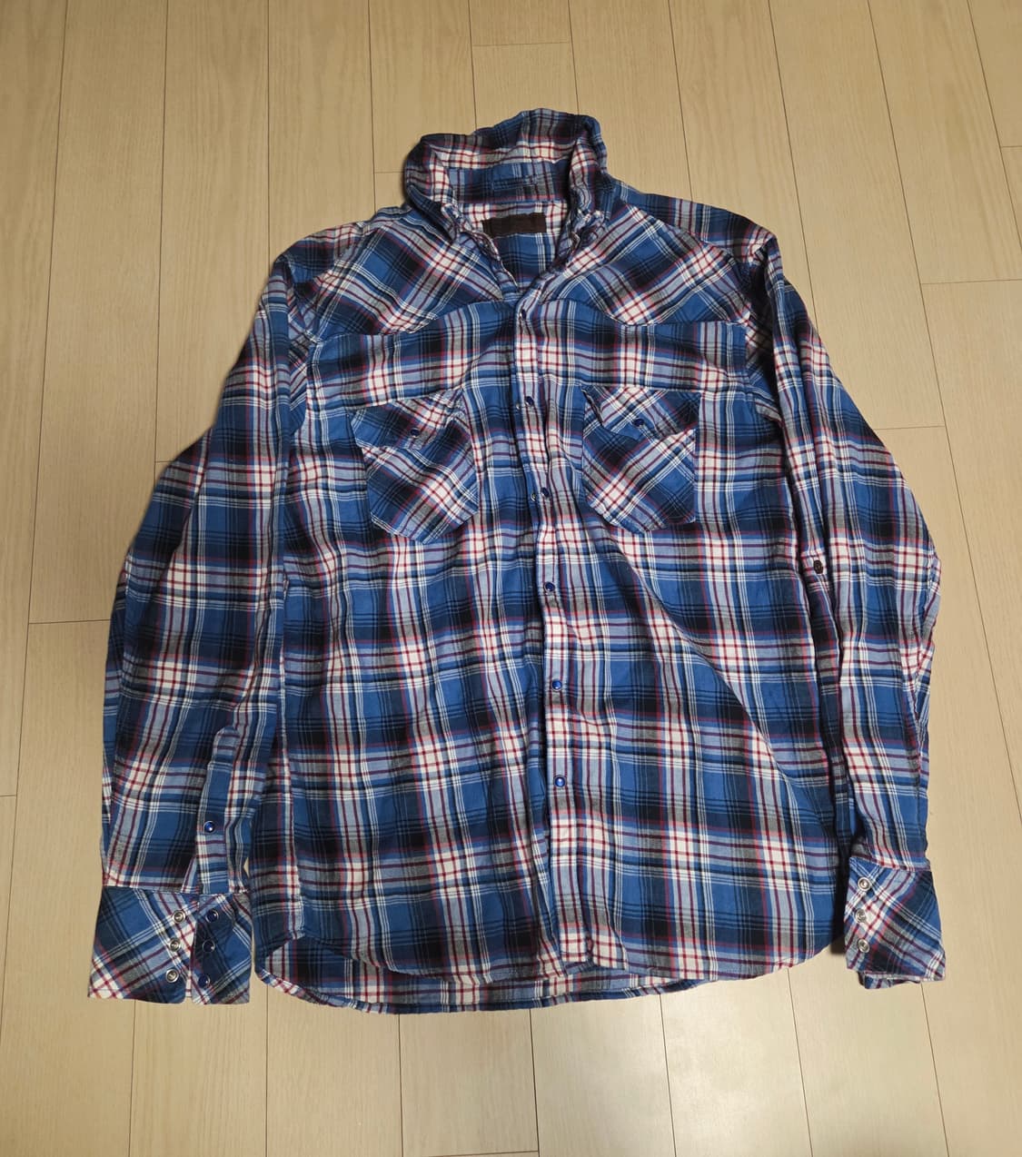 Glove mouse 펄스냅 웨스턴 체크셔츠 L 상품이미지1