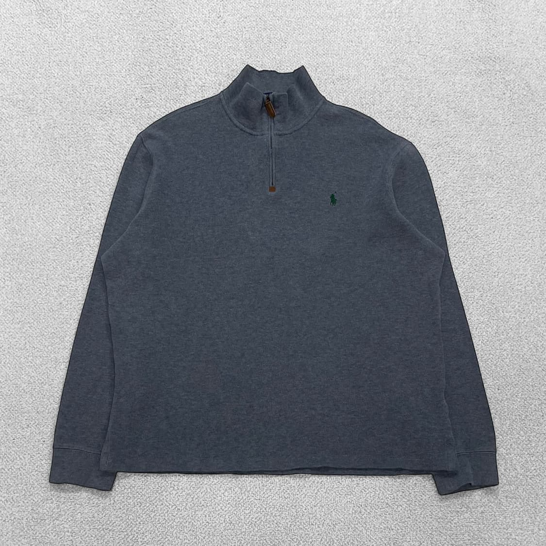 폴로 랄프로렌 포니 로고 하프집업 니트 그레이 상품이미지1
