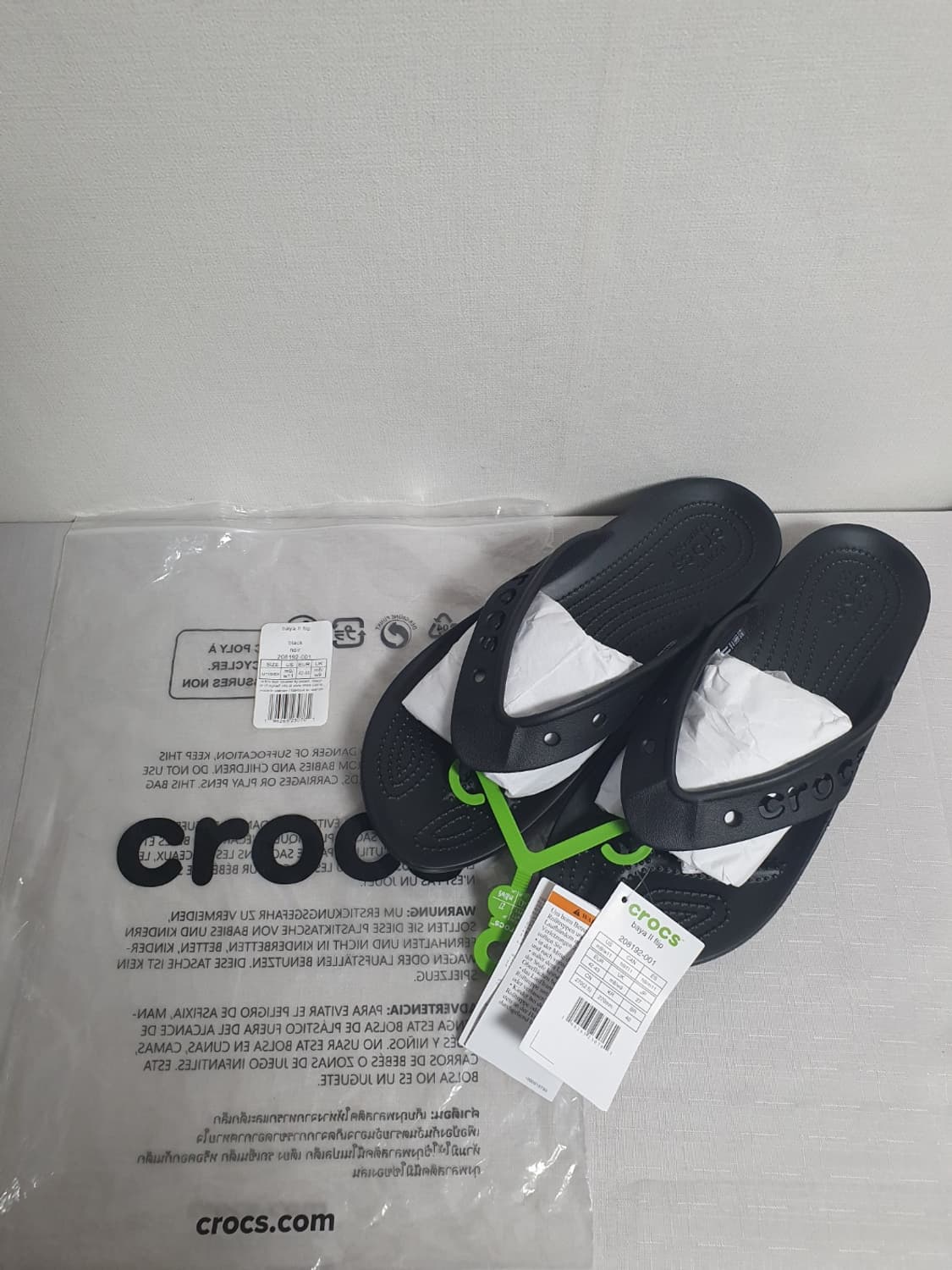 크록스 바야2 플립플랍 블랙 270mm 새상품 쪼리 상품이미지1