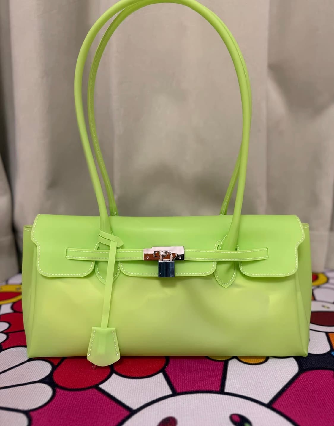 젤리버킨백/jelly firkin bag (neo green) 상품이미지1