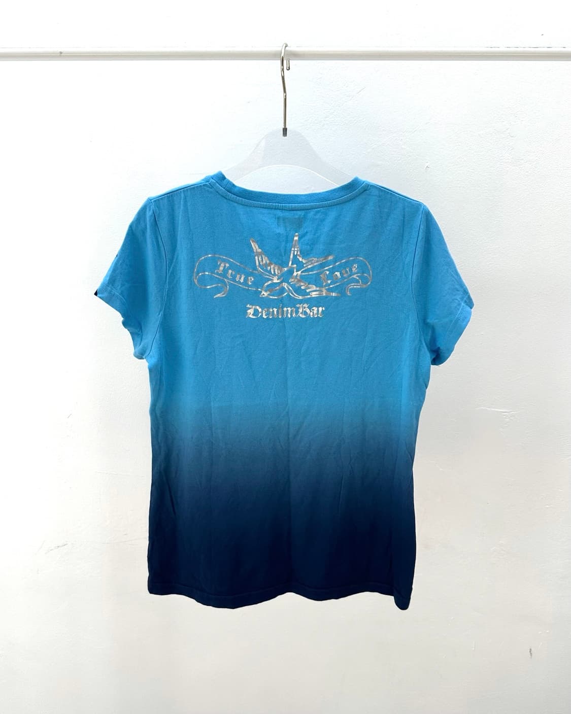 Fade blue y2k printing short sleeve 상품이미지5