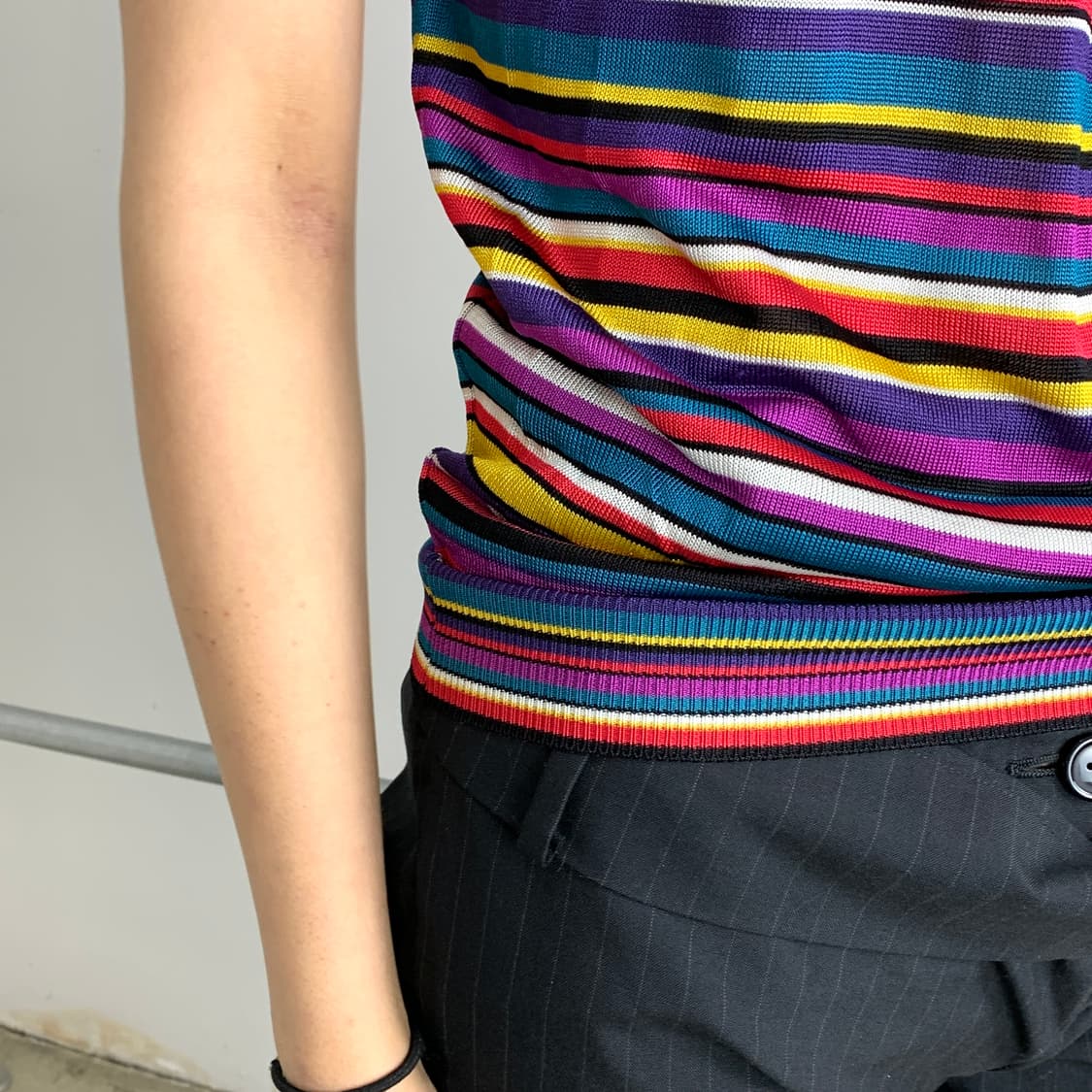 겐조 스트라이프 패턴 슬리브리스 탑 상품이미지5