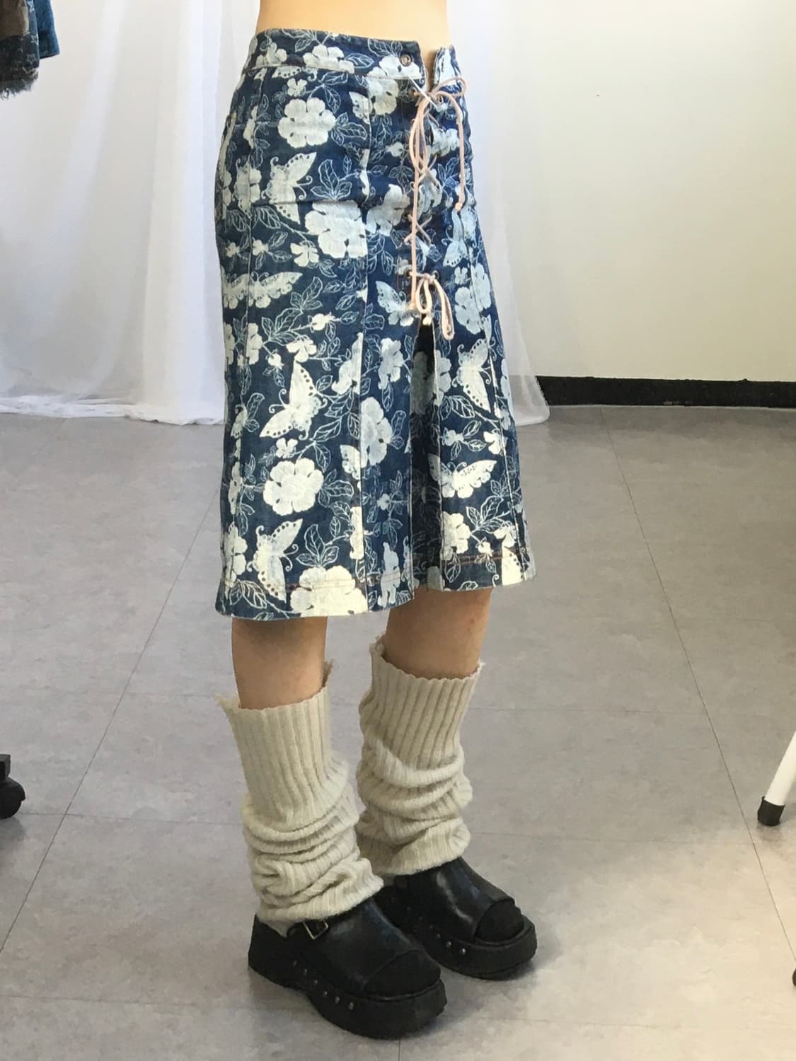 Ozone community butterfly pattern denim  상품이미지6