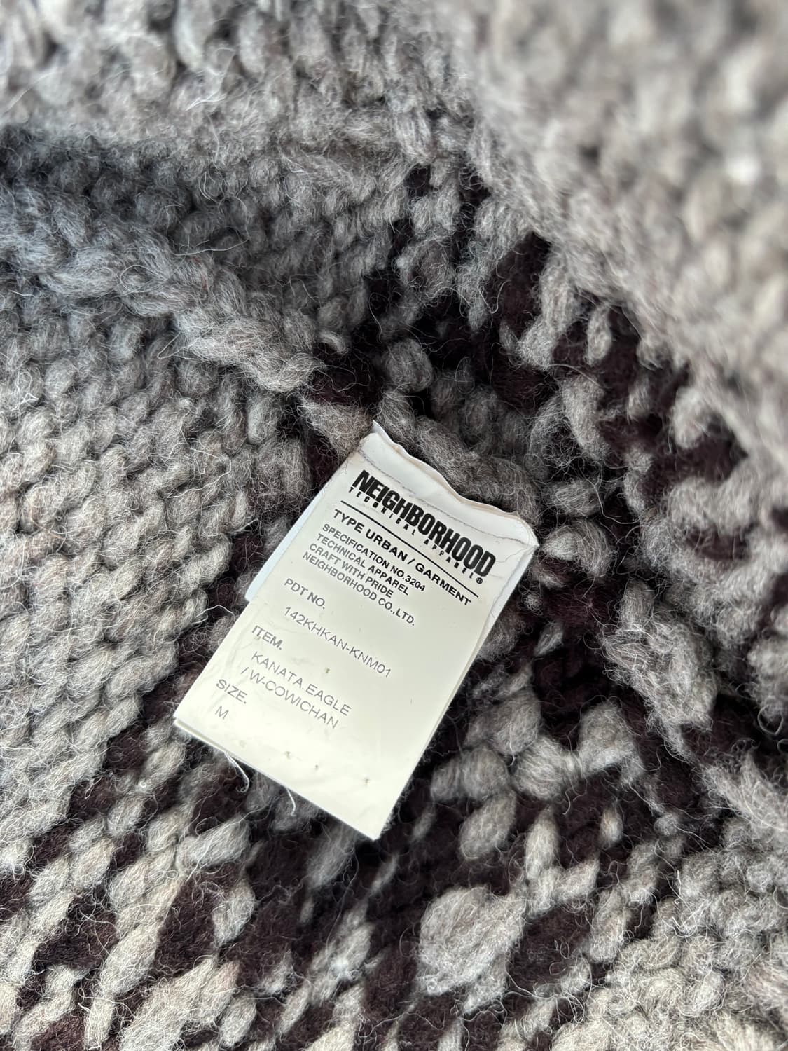 NEIGHBORHOOD × Kanata Cowichan Zip Knit 상품이미지5