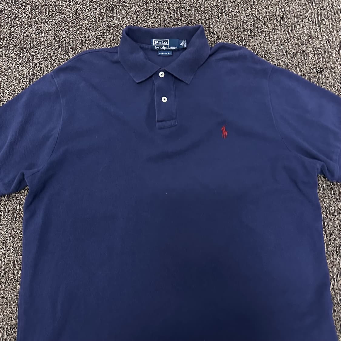 POLO 폴로 랄프로렌 카라티 반팔티셔츠 네이비 커스텀핏 L 상품이미지2
