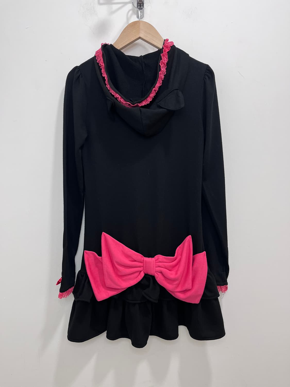 Joky gal 갸루 왕리본 집업 프릴 원피스 상품이미지7