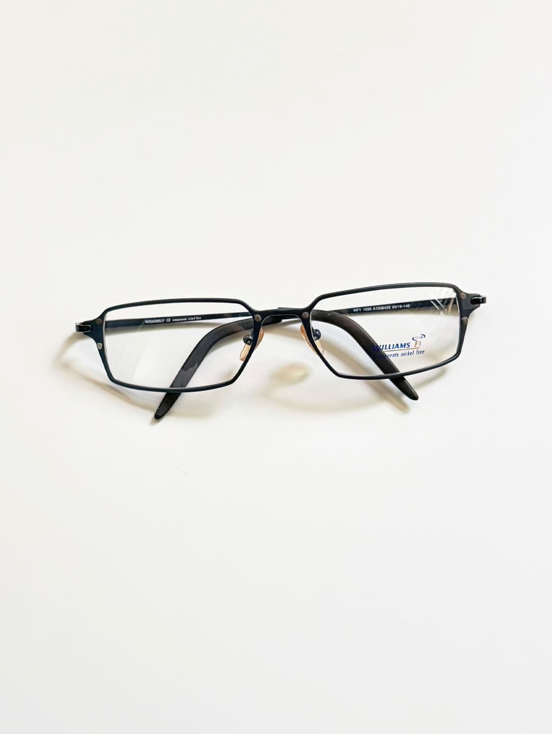 90s WILLIAMS F1 네이비 슬림 스퀘어 메탈 빈티지 안경 상품이미지2