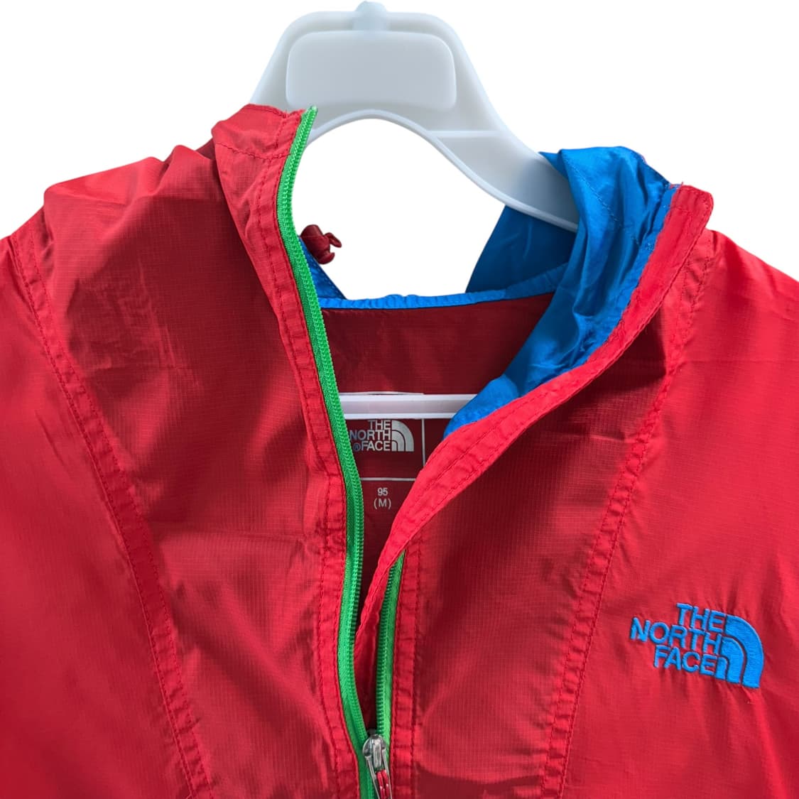 [M] 노스페이스 레드그린 배색 바람막이 상품이미지5