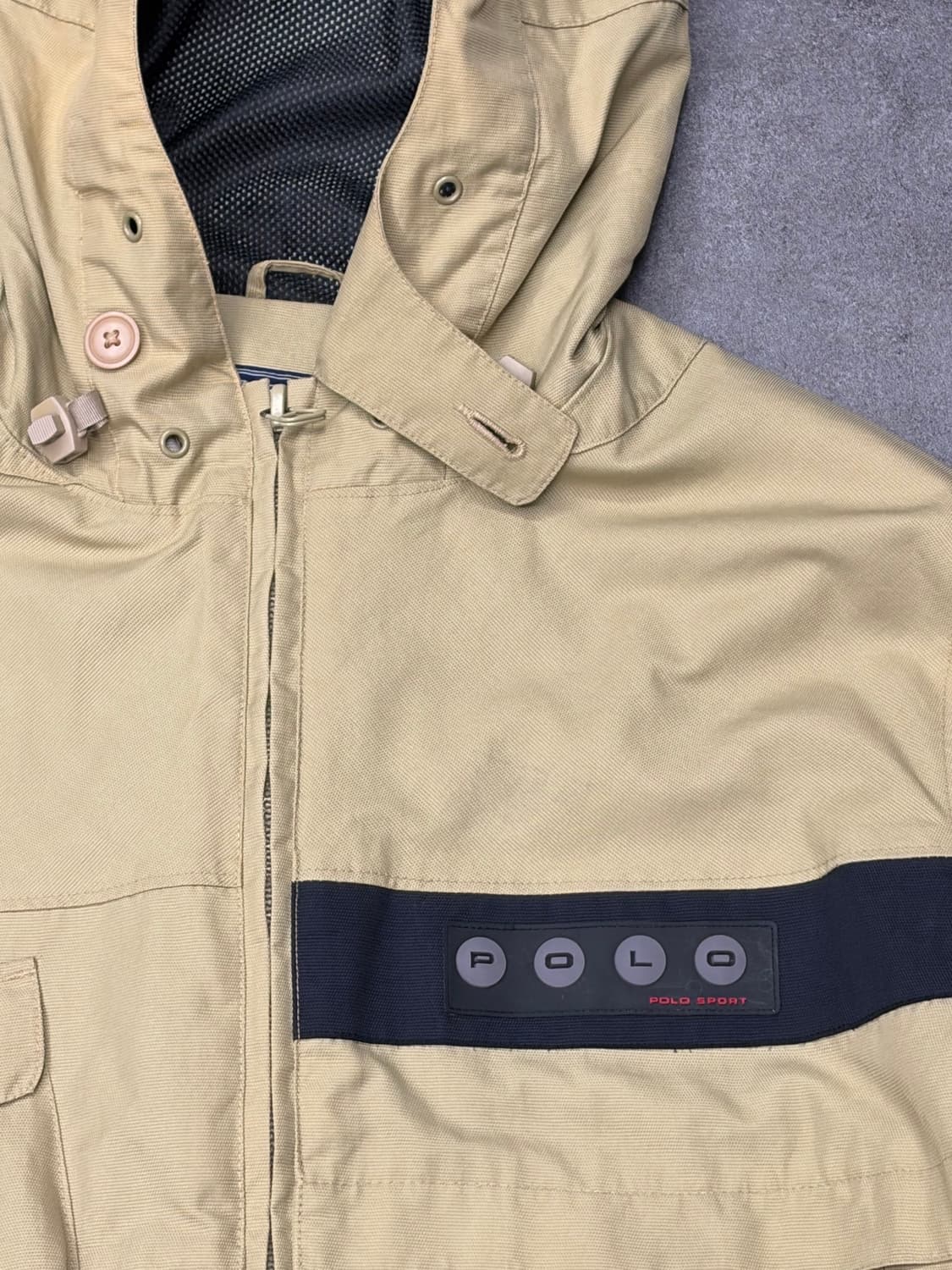 90s 폴로 스포츠 랄프로렌 베이지색 후드 자켓 상품이미지4