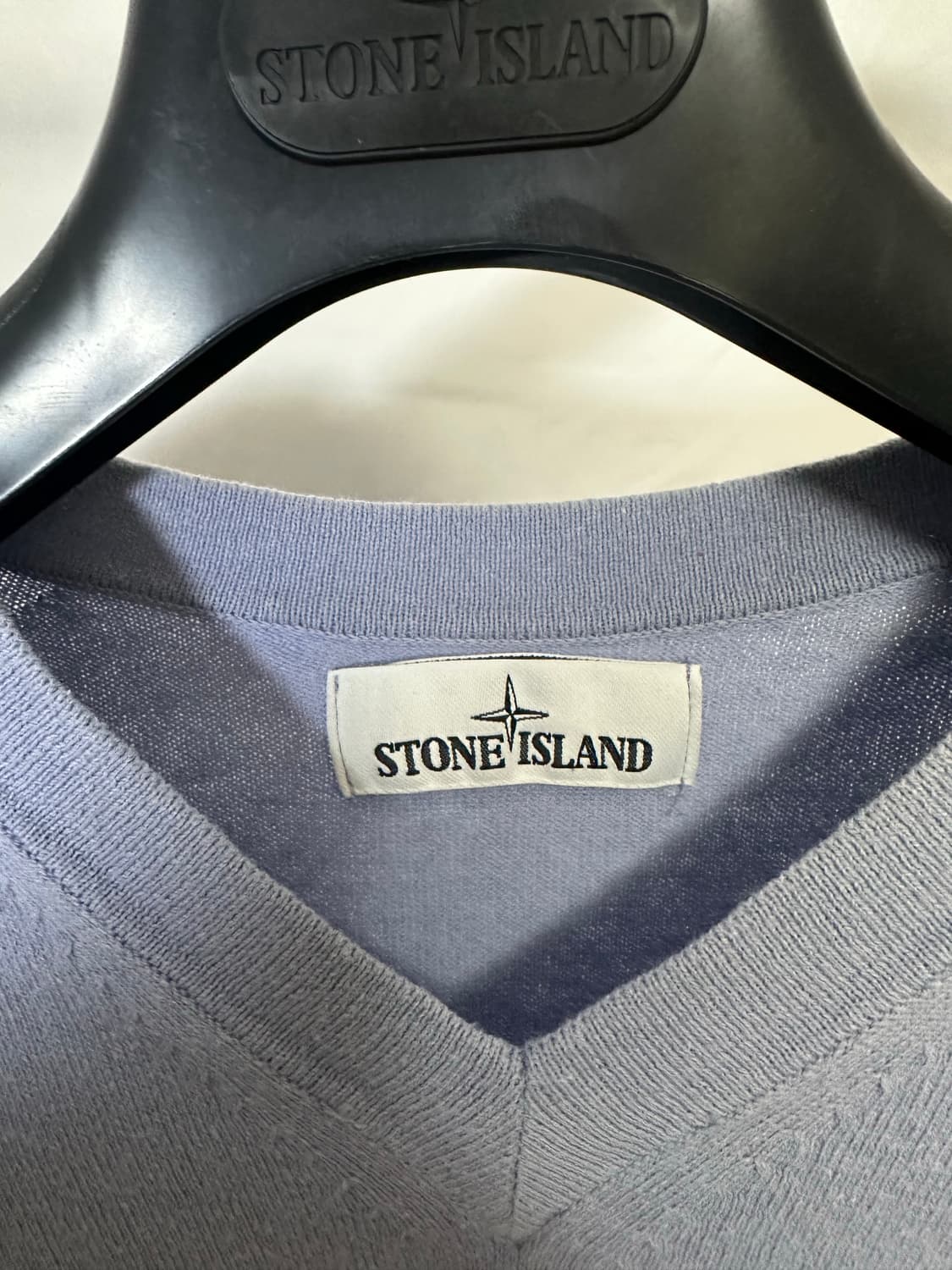 스톤아일랜드 브이넥 라벤더 니트 (L) 상품이미지3