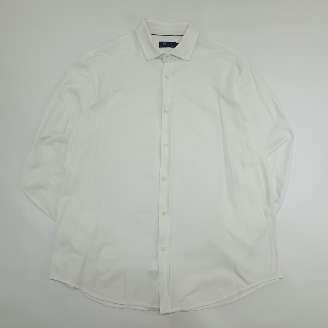 Co790 2XL 폴로 랄프로렌 화이트 메쉬 긴팔 셔츠 남방 상품이미지1