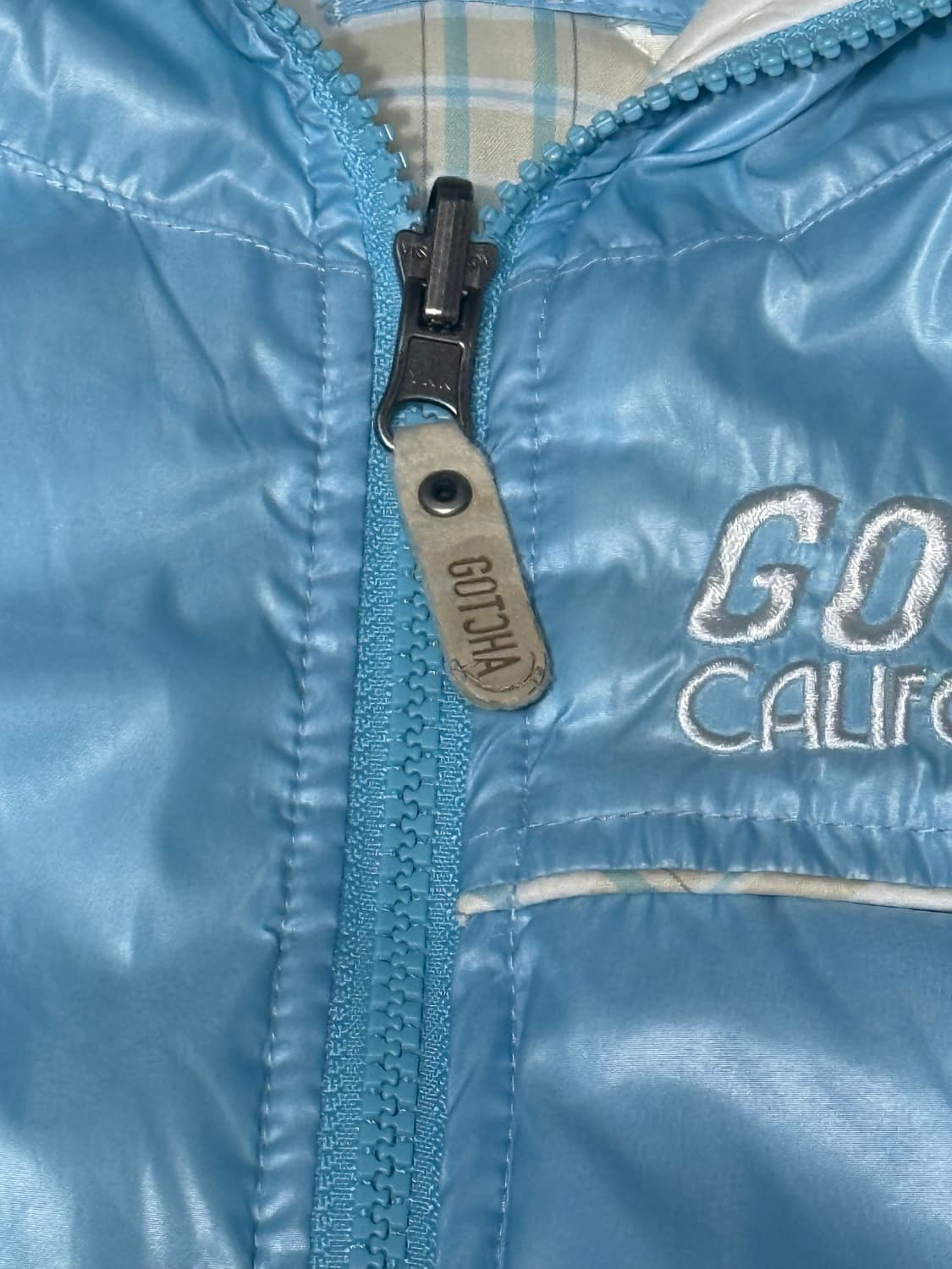 GOTCHA 큐티 체크 리버시블 경량패딩 상품이미지5