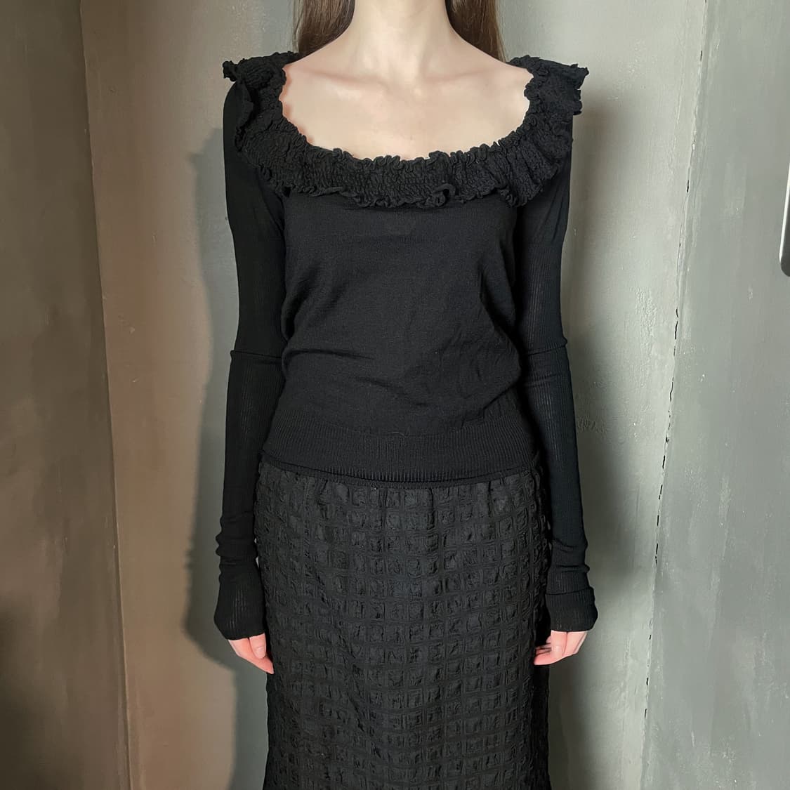 08ss 지방시 러플 스쿱넥 니트 상품이미지1