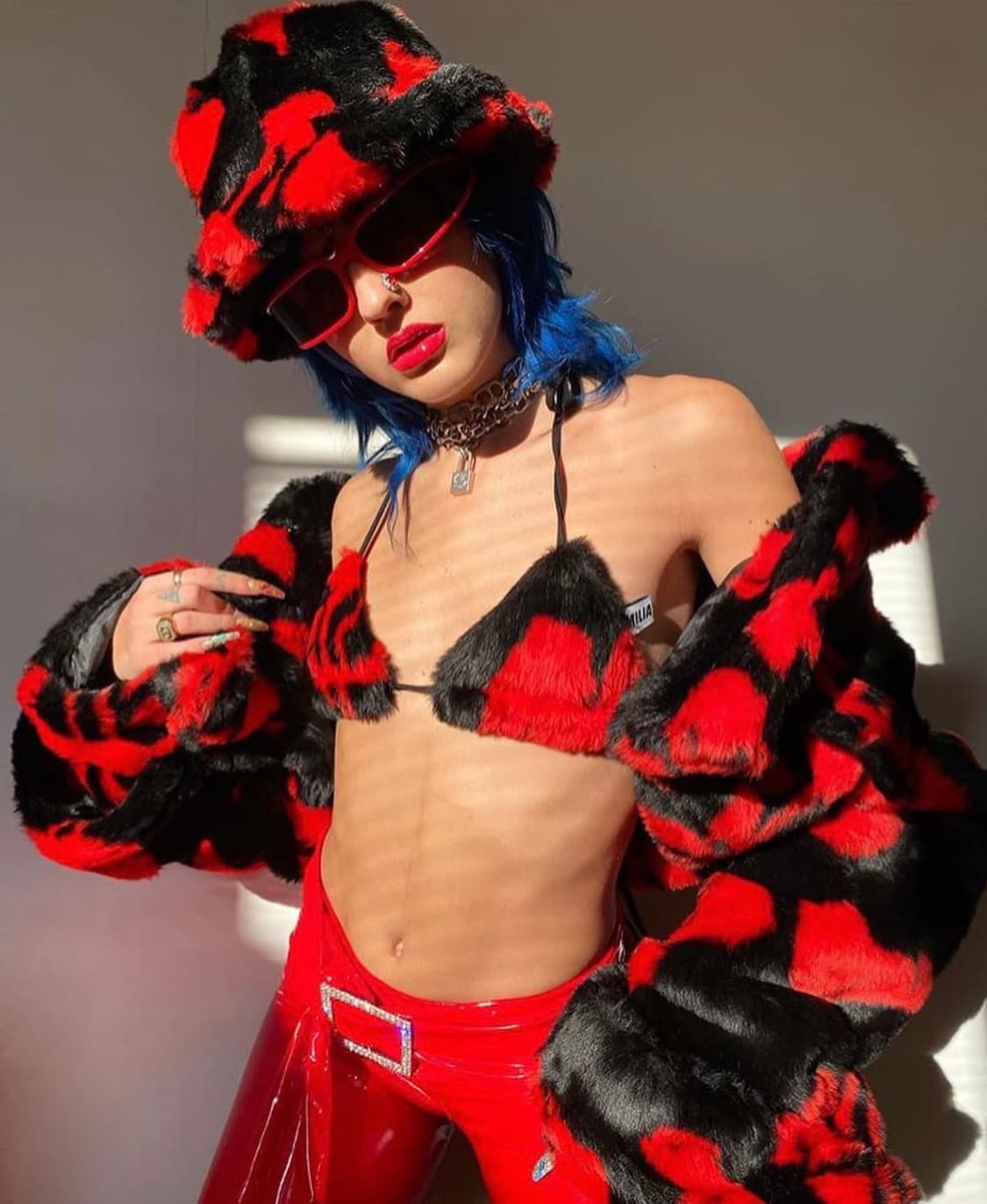 NAMILIA Dick Dollar Monogram Fur Jacket 상품이미지2