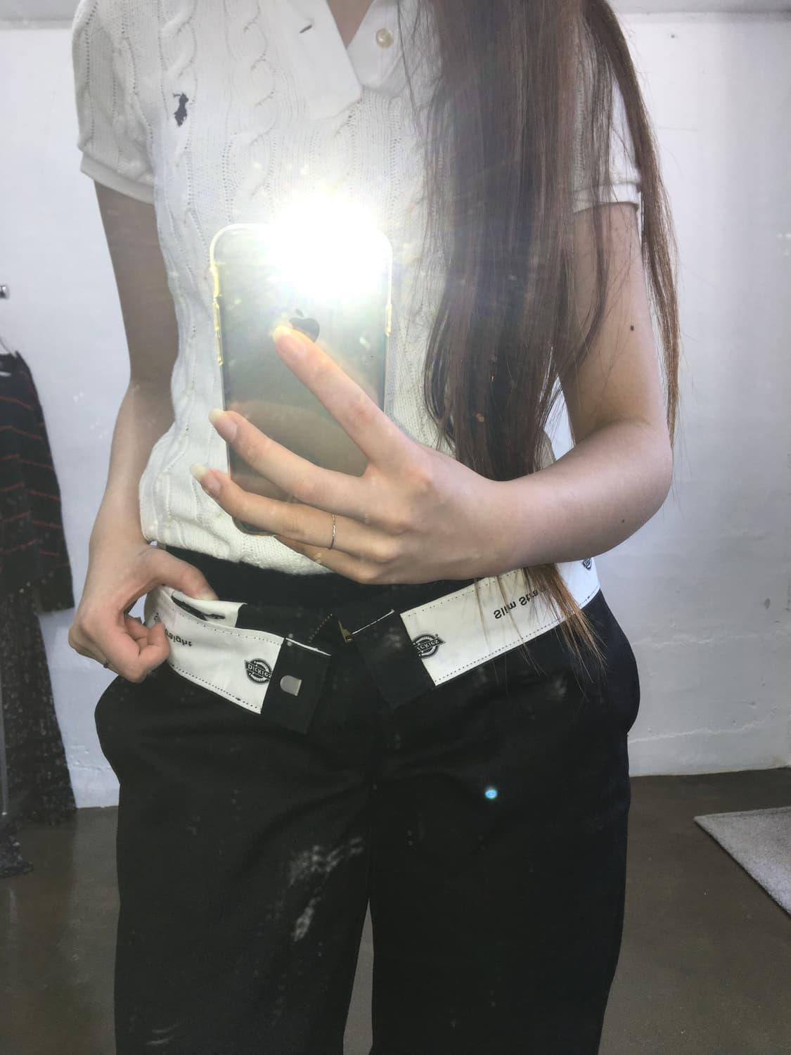 Dickies 슬림 스트레이트 블랙 팬츠 30x32 상품이미지4