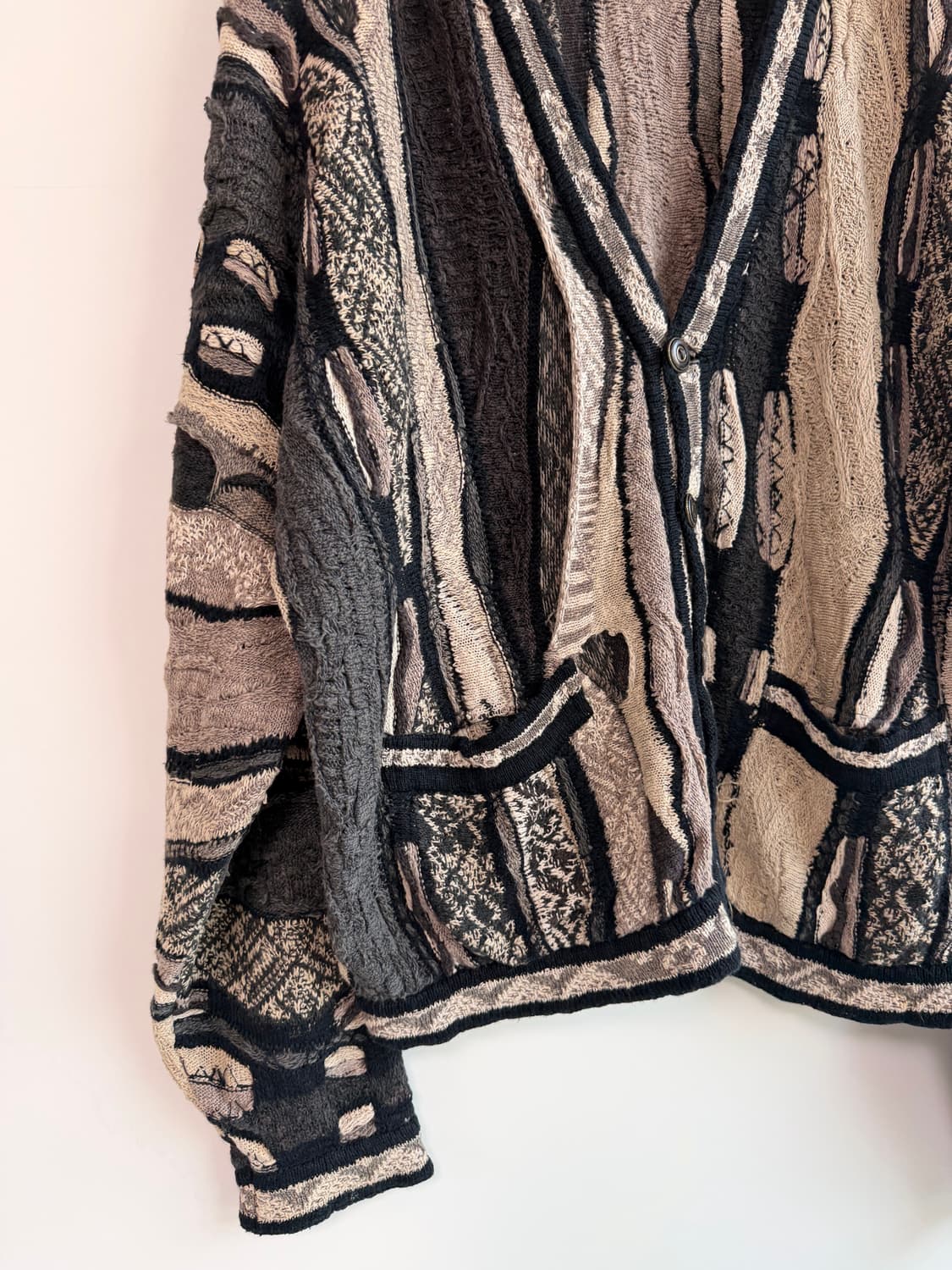 쿠지 coogi 3D 케이블니트 가디건 S 상품이미지2