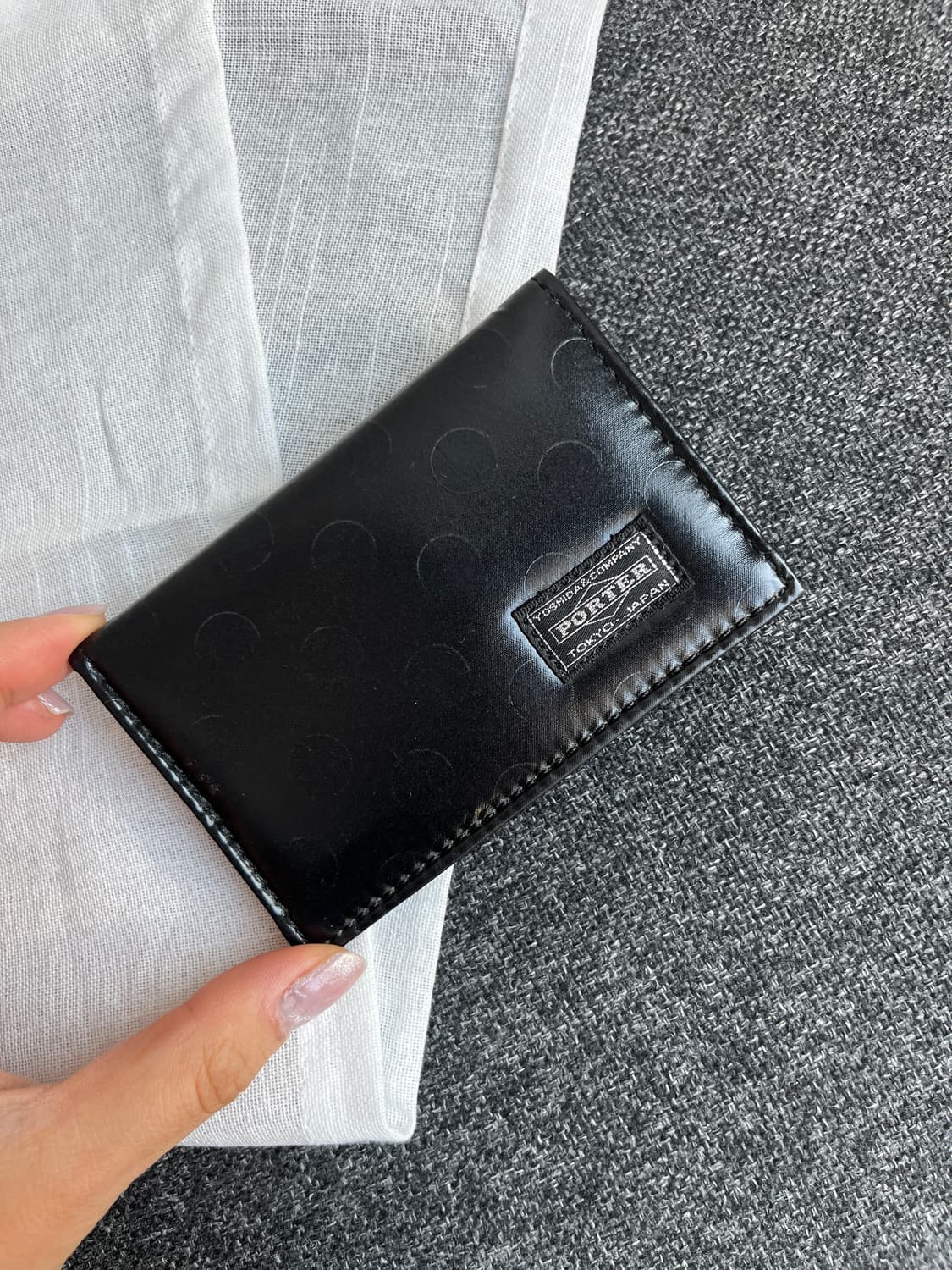 Porter 포터 도트 카드지갑 블랙 상품이미지1