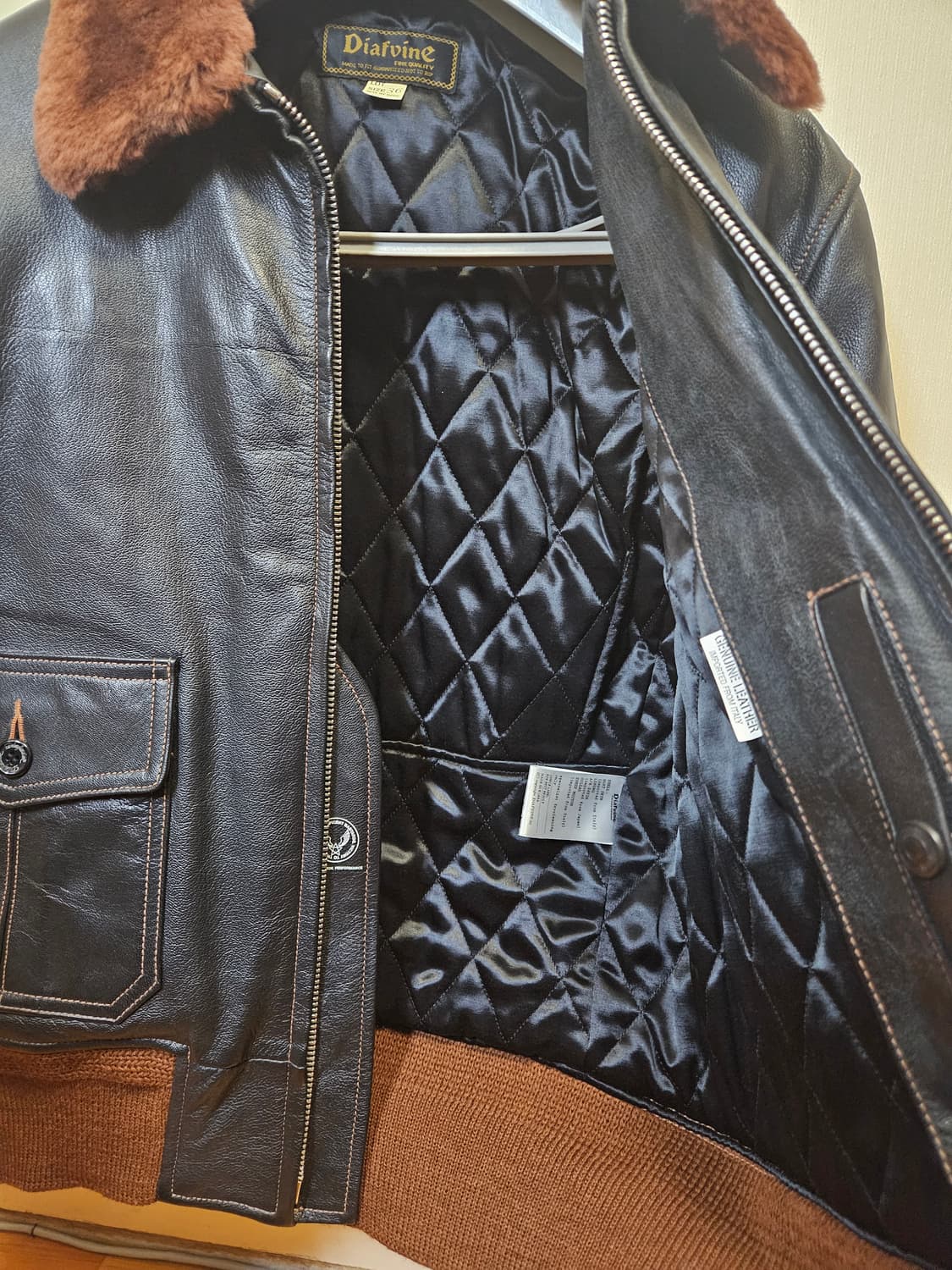 95 M) 디아프바인 G-1 염소가죽 고트스킨 자켓 A-2 상품이미지4