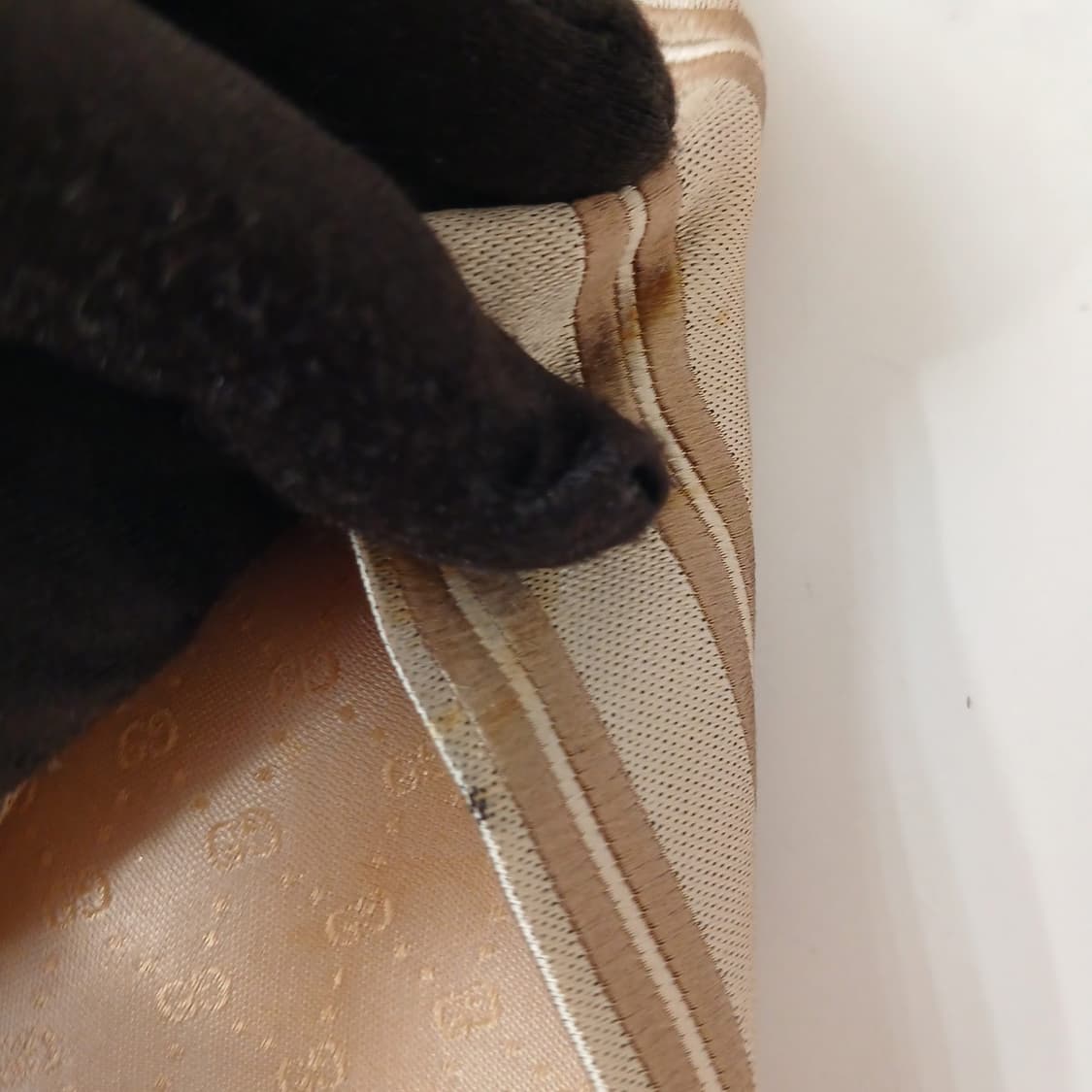 구찌 실크 골드 스트라이프 넥타이 9.6cm B등급 A19577
 상품이미지10