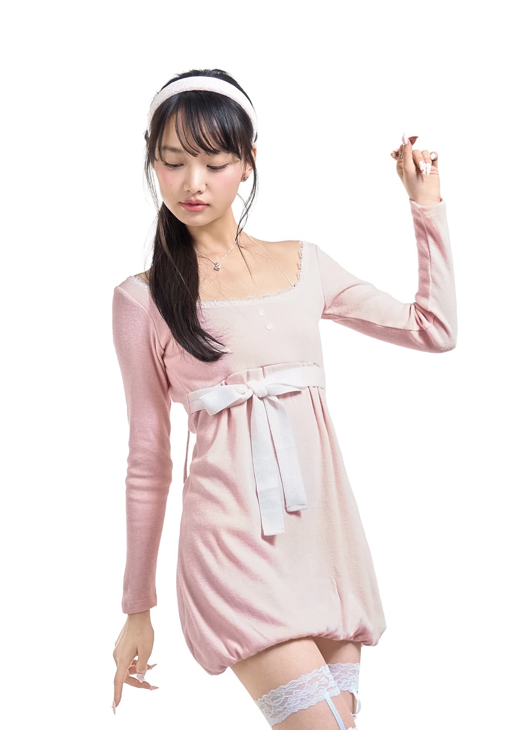 포어링 베이비 벌룬 미니 드레스 상품이미지3