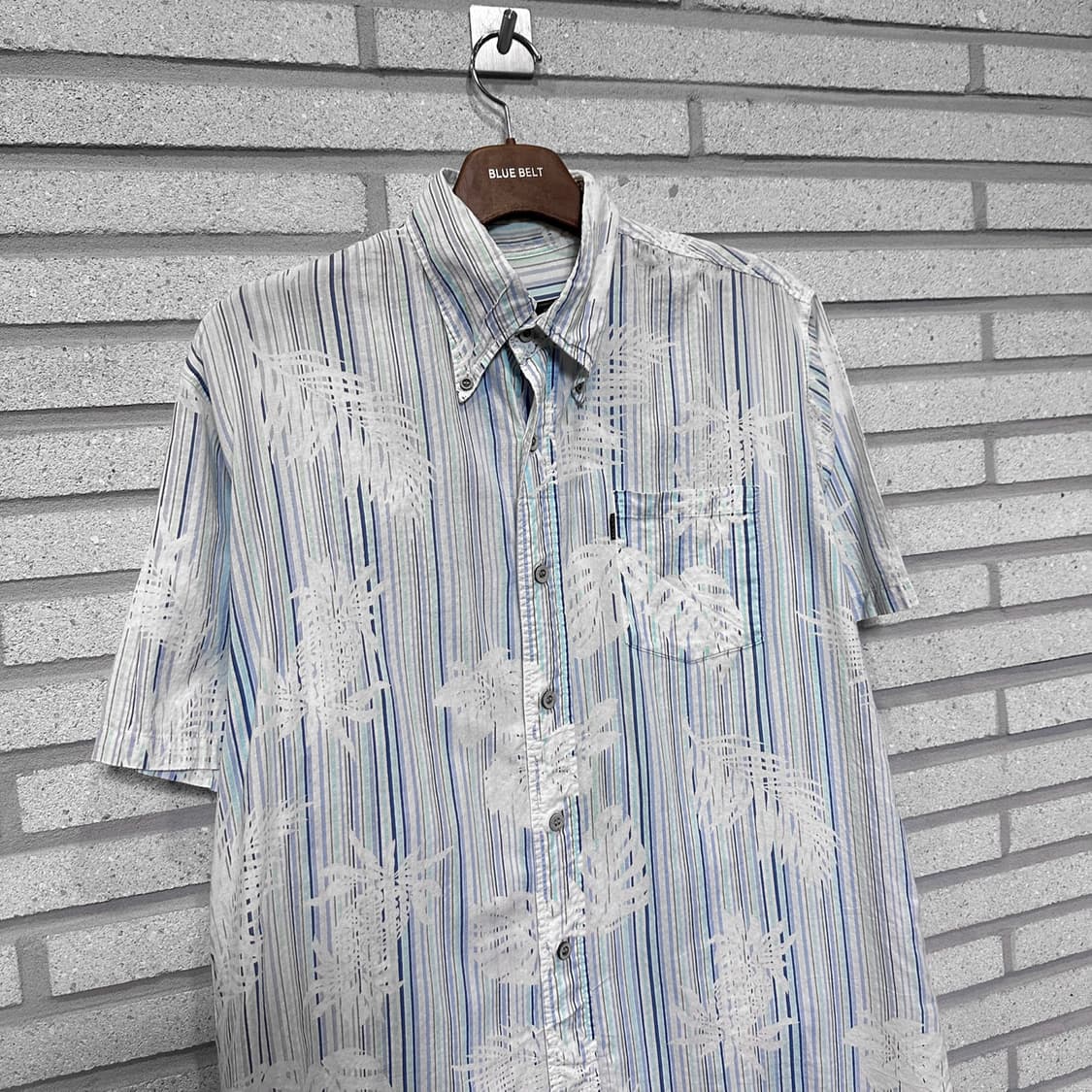 JPN VINTAGE 하와이안 셔츠 플라워 프린팅 디테일 상품이미지3