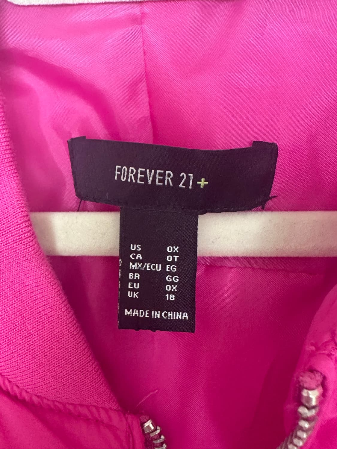 핫핑크 오버사이즈 항공점퍼 Forever21 상품이미지2