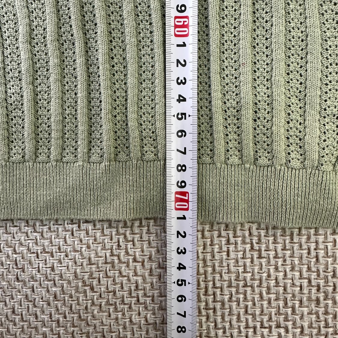 XL 자라 골지 카라 반팔 니트 티 0409D 상품이미지6