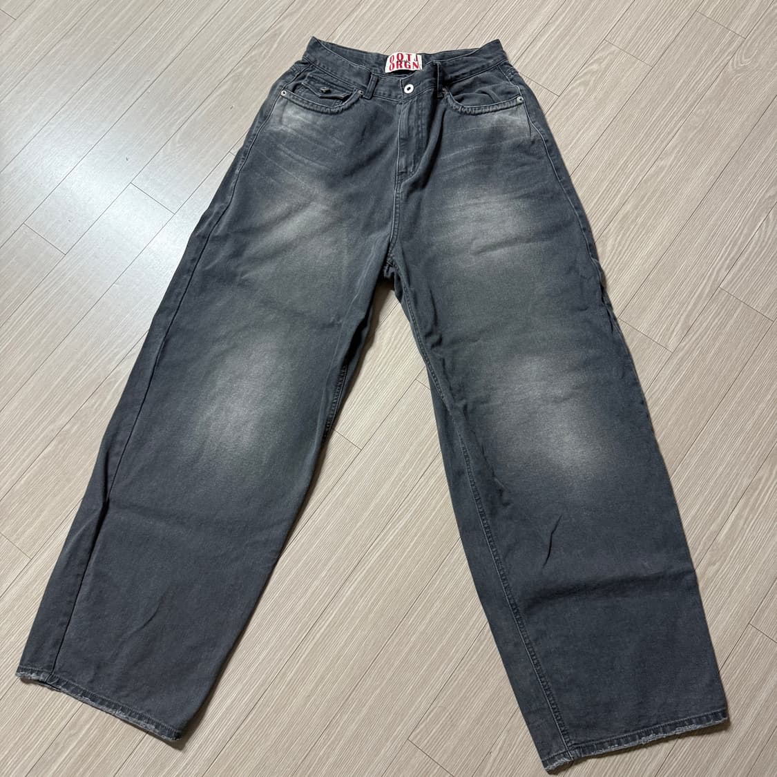 OOTJ 크리디 와이드 히든 포켓 코튼 팬츠 카리나 바지 (M) 상품이미지3