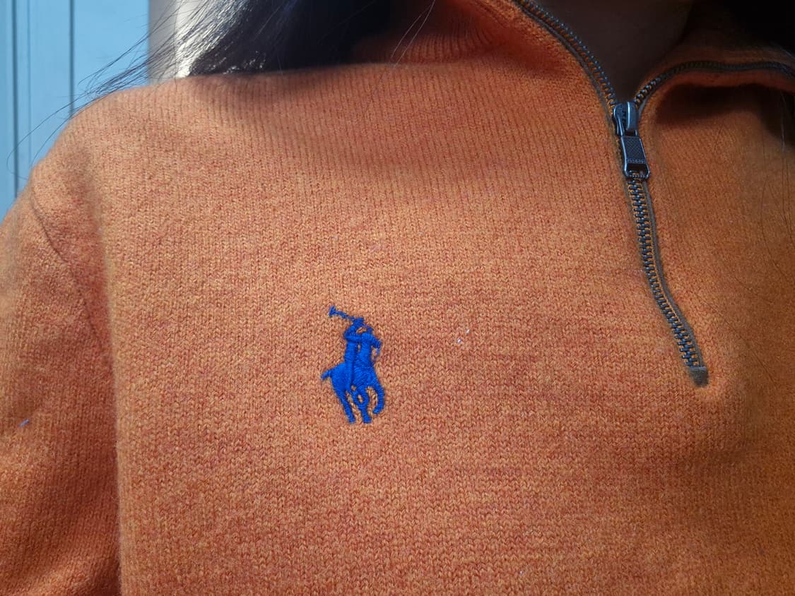폴로 랄프 로렌(Polo Ralph Lauren)의 오렌지 컬러 하프집업 상품이미지3