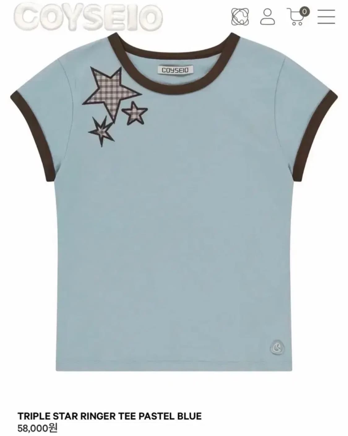 s) 코이세이오 스타 링거 티셔츠 상품이미지1