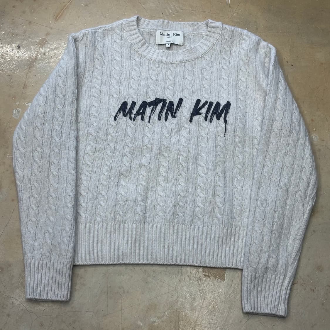 S 마뗑킴 여성용 울 캐시나일론 혼방 케이블 니트 상품이미지2