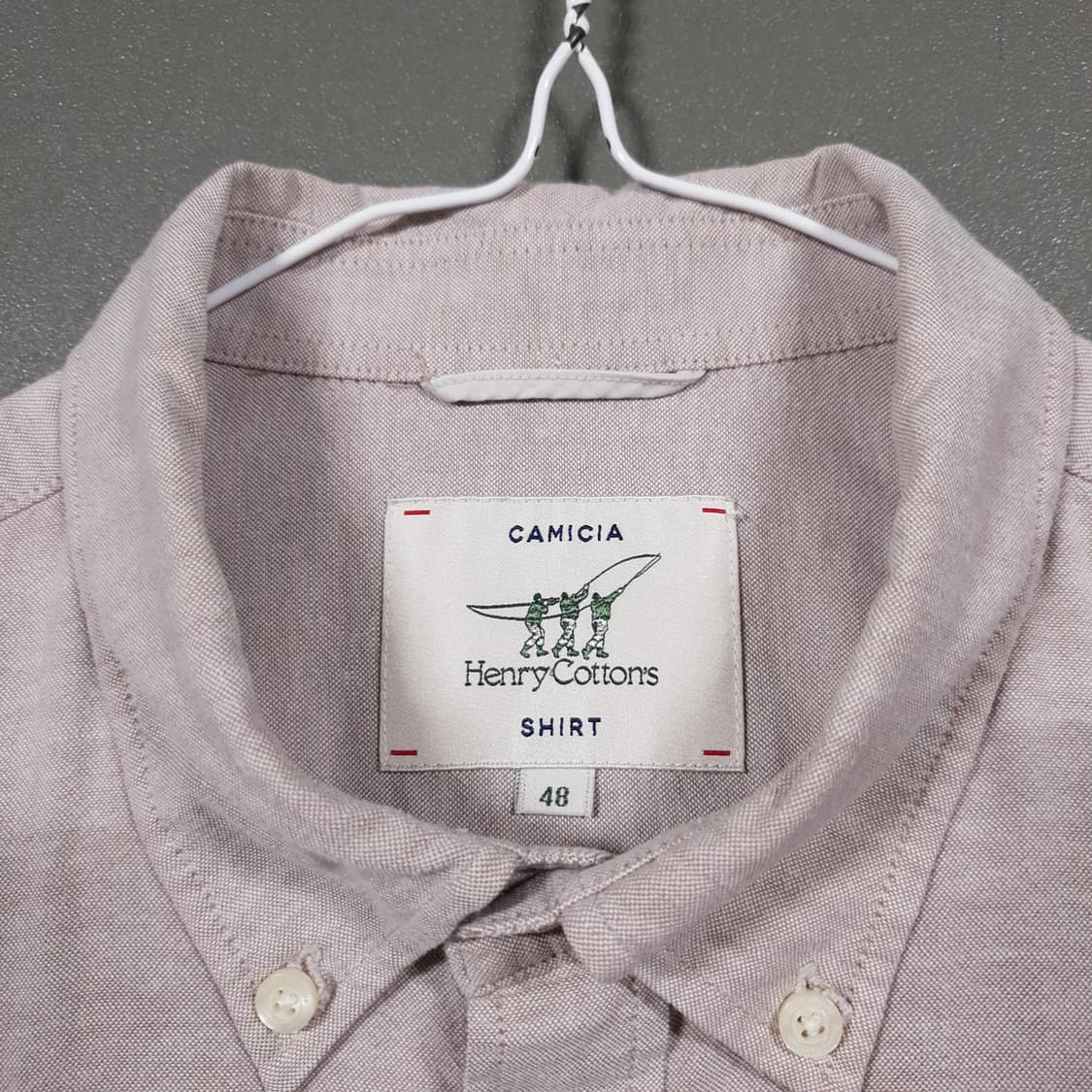 100) 헨리코튼 신형 23FW 옥스포드 버튼다운 솔리드 셔츠 긴팔 남방 상품이미지6