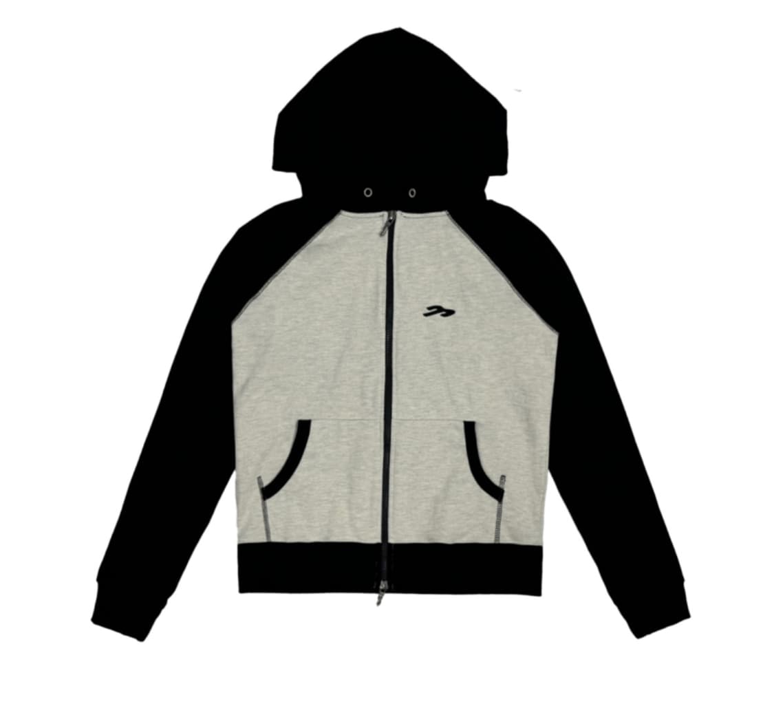 탄산 링거 후드집업 블랙/오트밀 상품이미지2