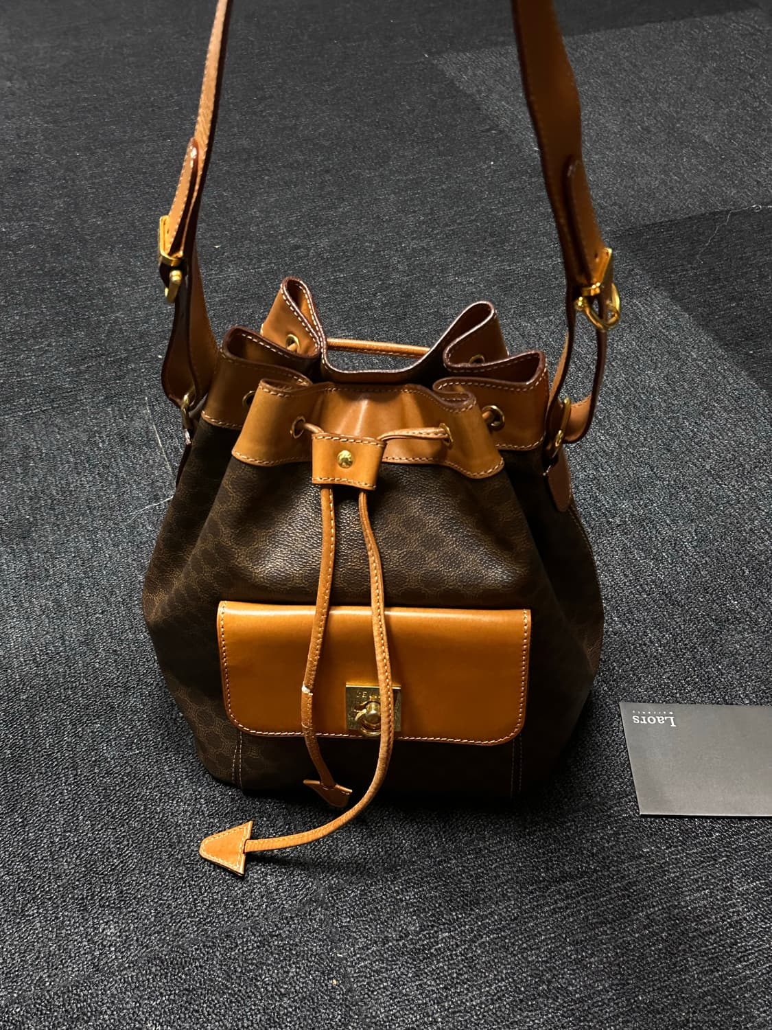 CELINE 빈티지 드로스트링 버킷백 90s 상품이미지4