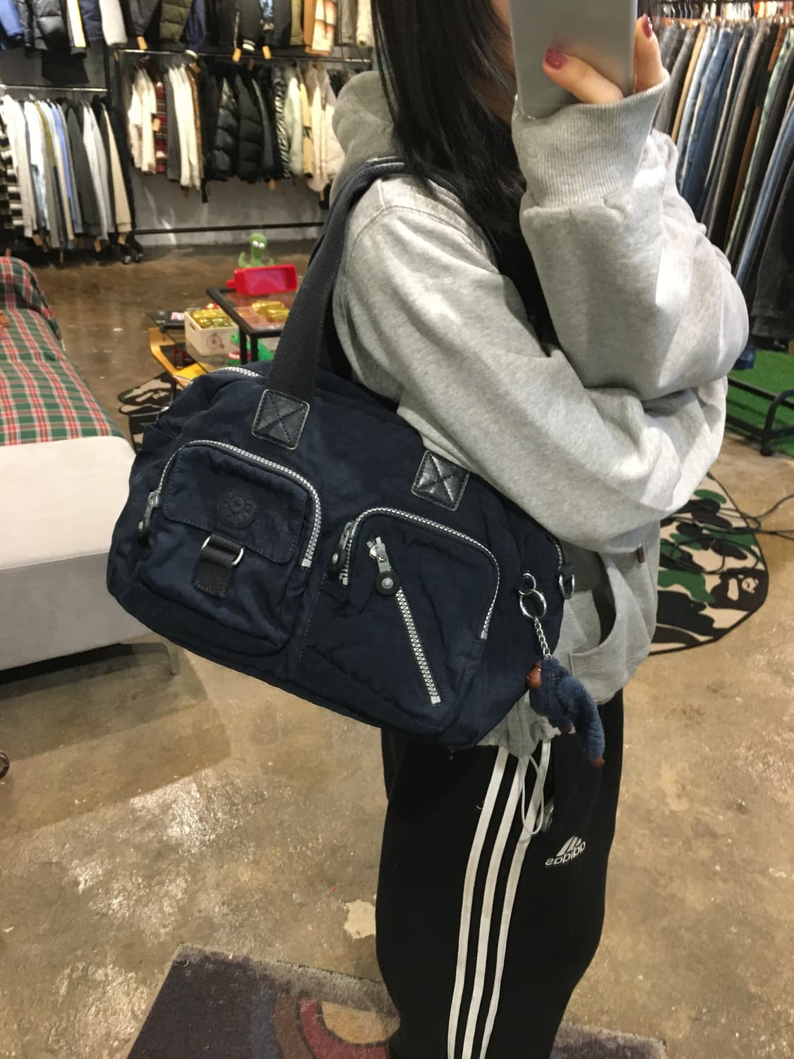 키플링 숄더백 네이비 상품이미지6