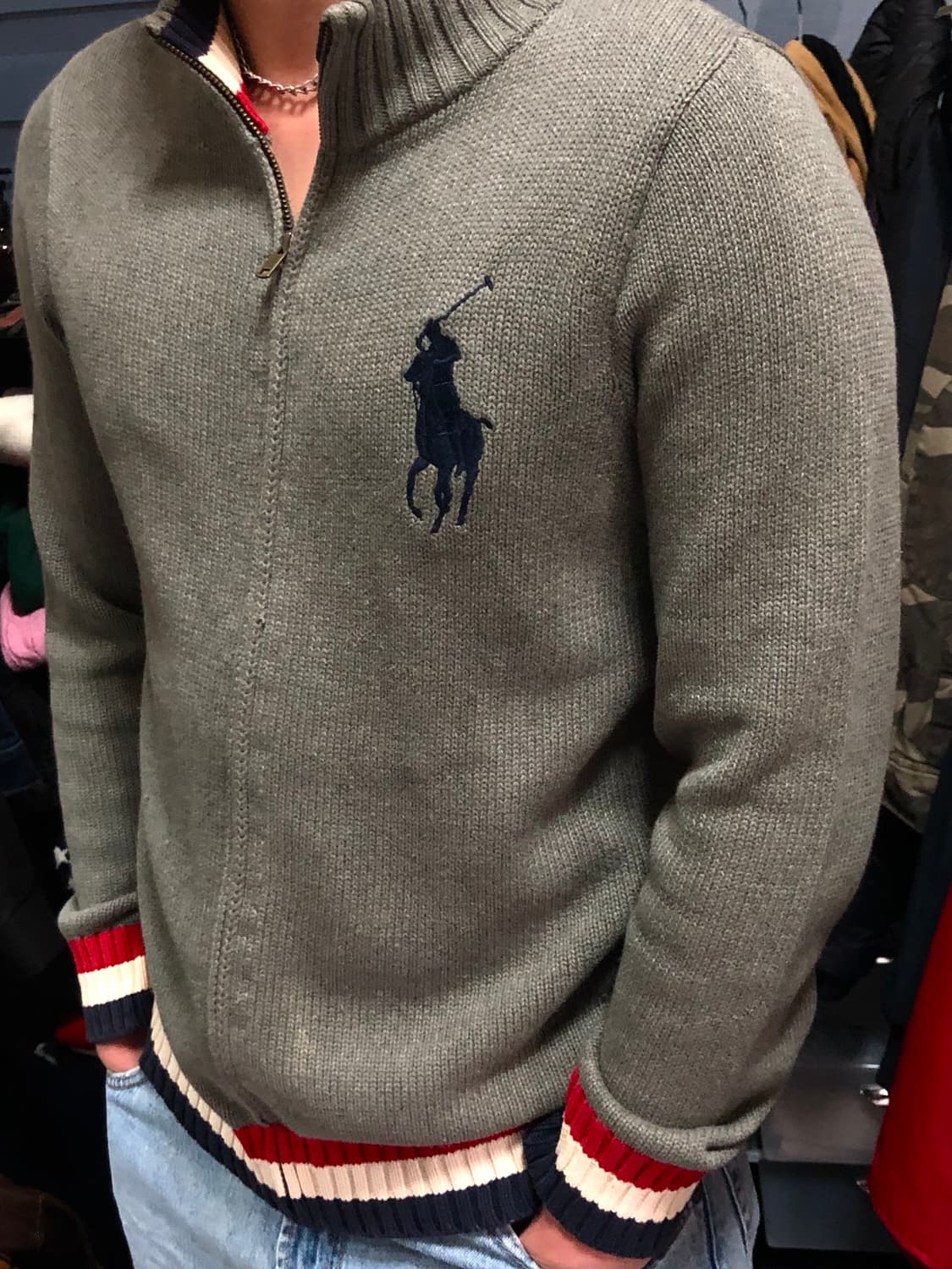 폴로 랄프로렌 빅포니 그레이 집업 상품이미지3