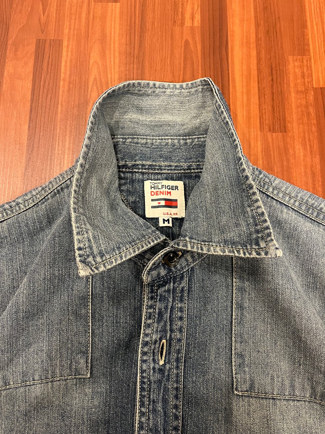 00s Tommy Hilfiger 타미힐피거 투포켓 데님 셔츠 상품이미지7