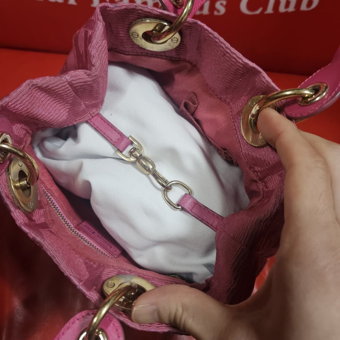 Christian Dior 핫핑크 Lady 토드백 상품이미지9