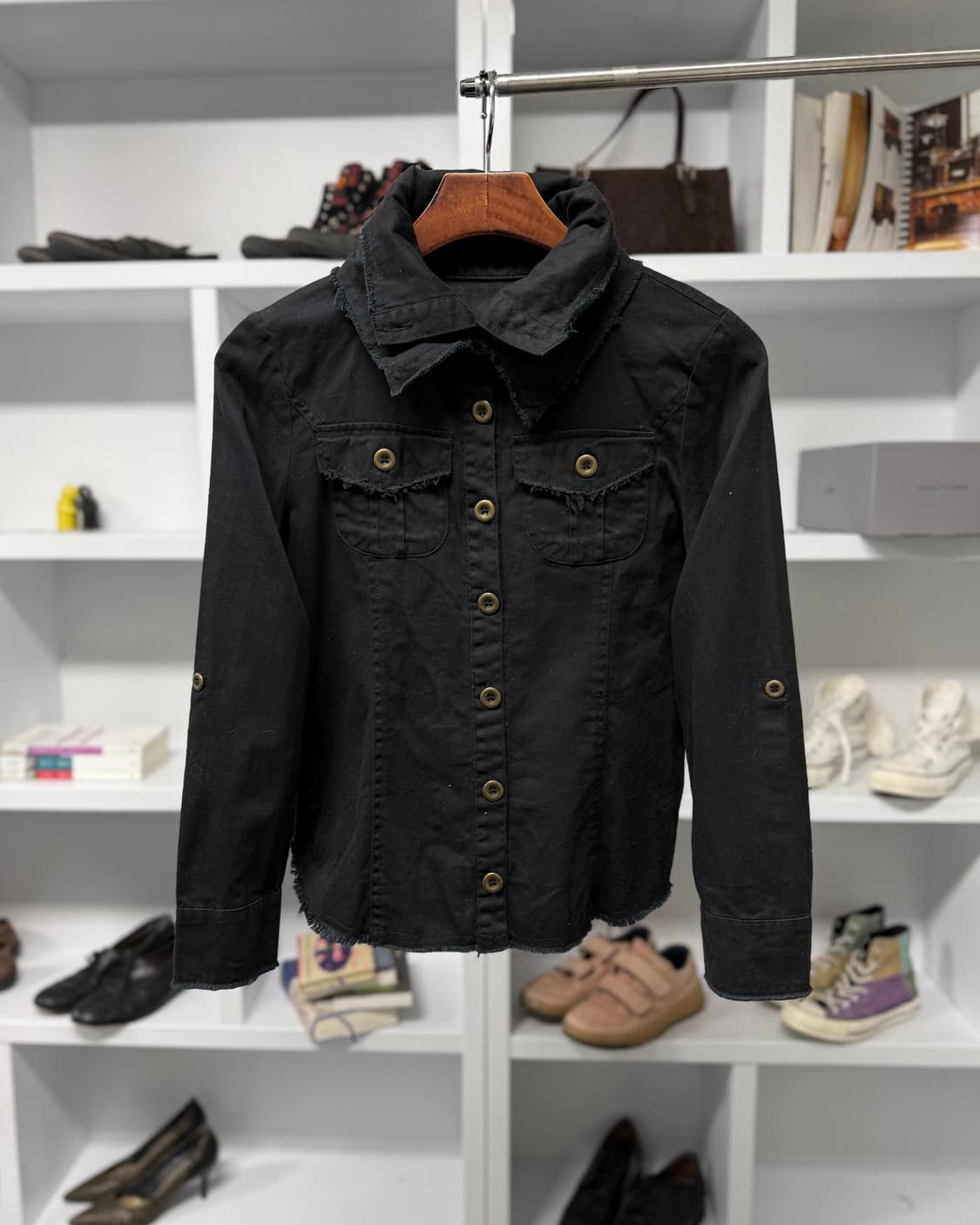 rote rose 더블 넥 셔츠 상품이미지1