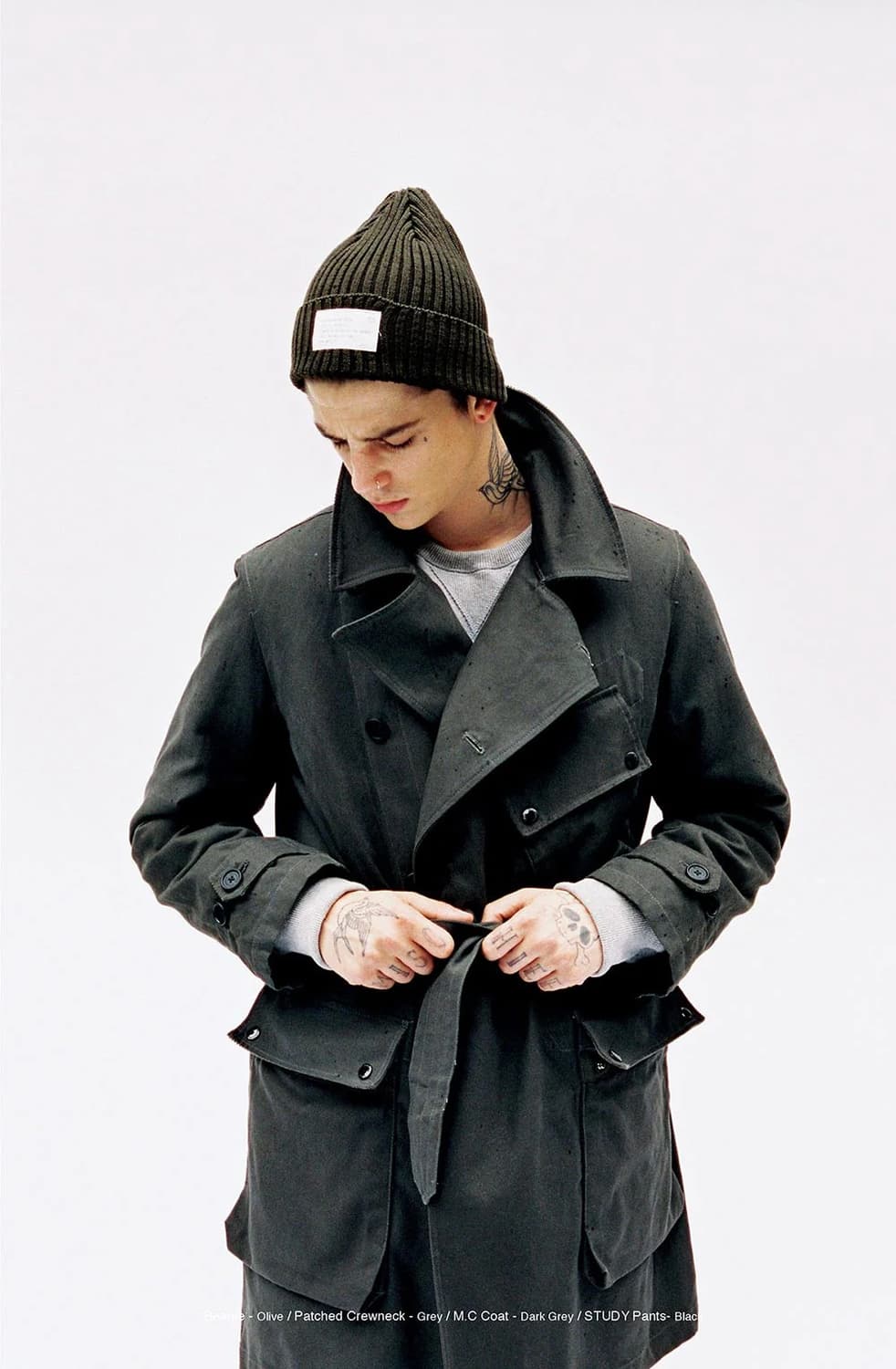 (L) 디스이즈네버댓 <NAVY / STUDY> MC 파카 코트 블랙 상품이미지2