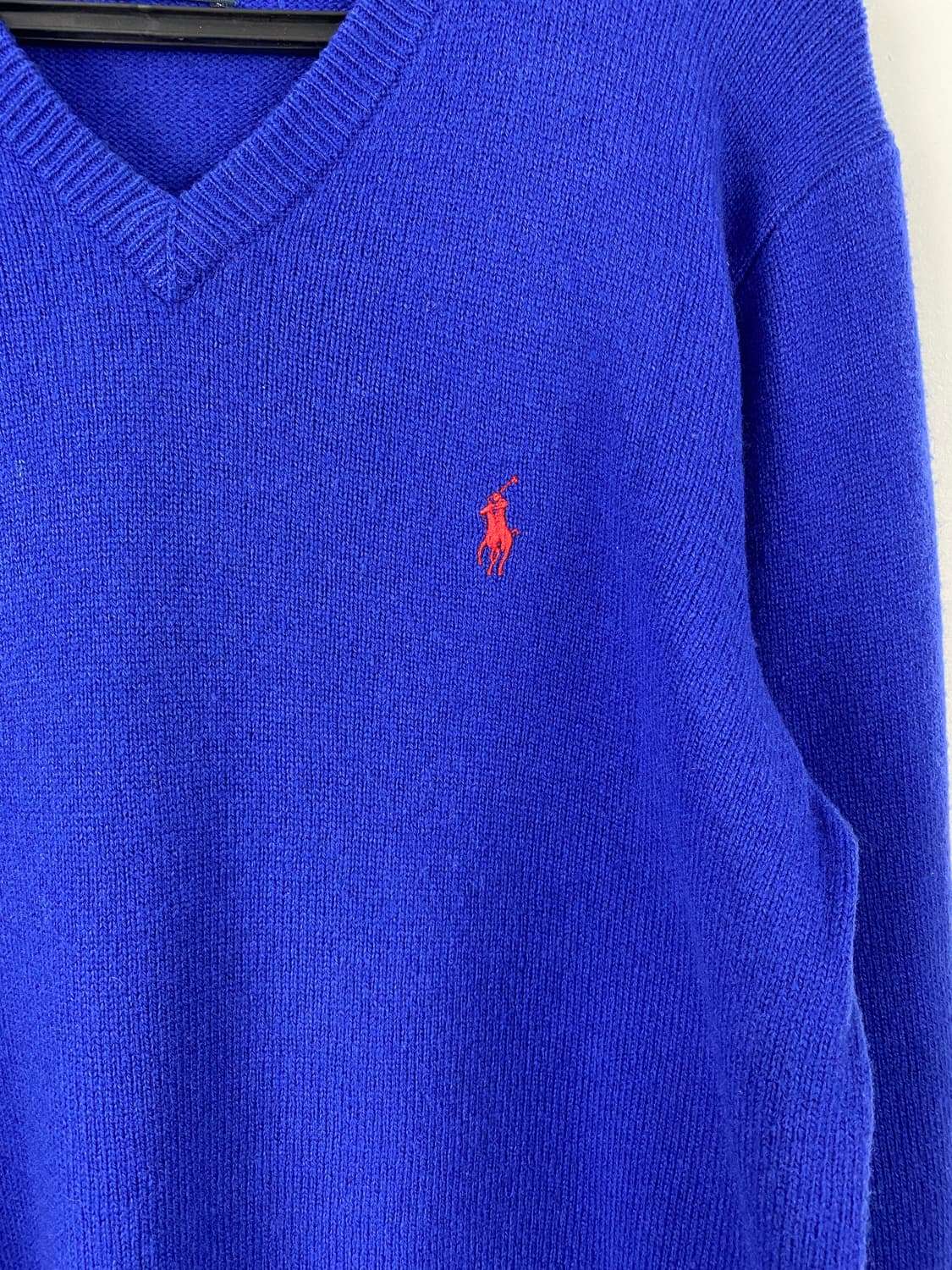 폴로 랄프로렌 램스울 블루 브이넥 니트 M <559> 상품이미지3